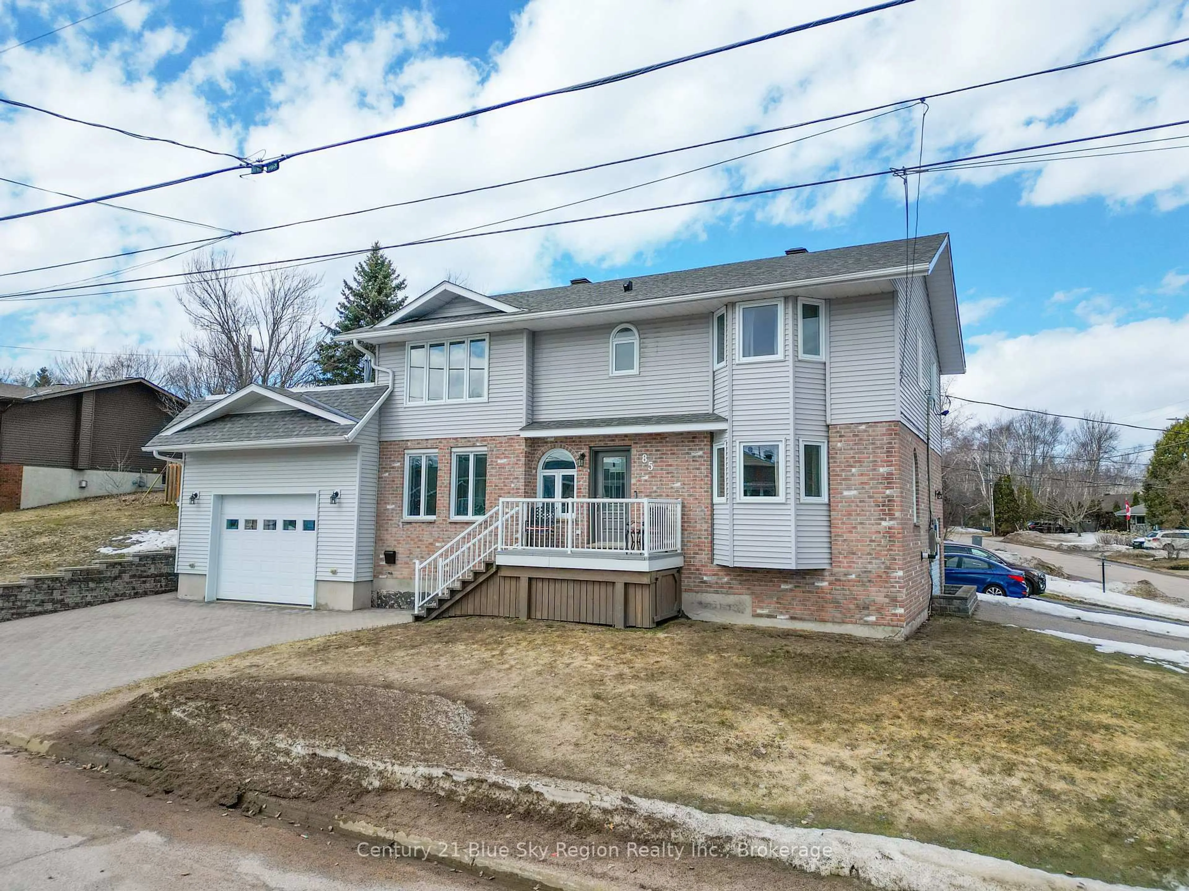 Home with brick exterior material, street for 85 Shallot Cres, North Bay Ontario P1A 3V7