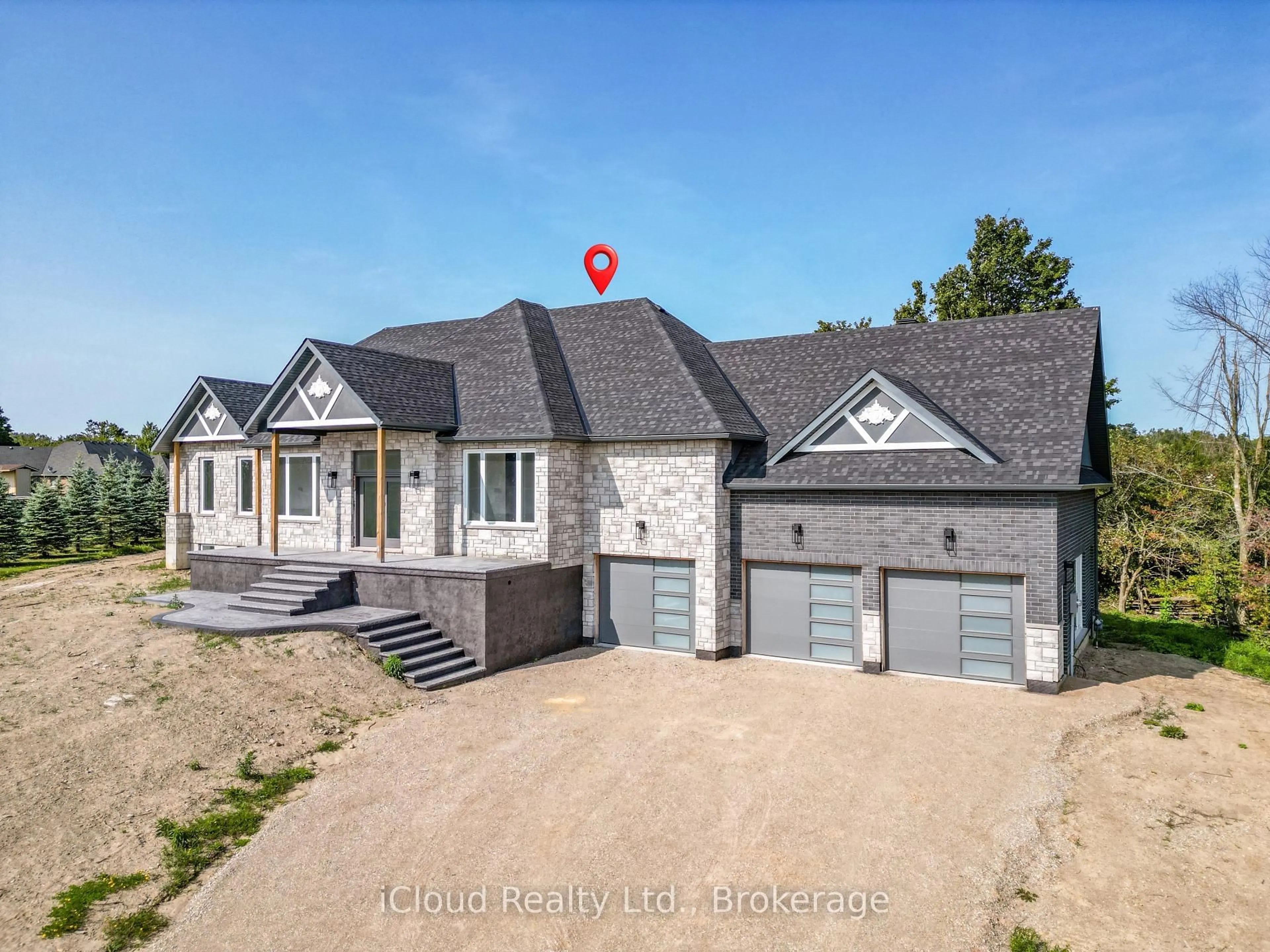 A pic from outside/outdoor area/front of a property/back of a property/a pic from drone, unknown for 8 Prentis Crt, Melancthon Ontario L9V 3M9