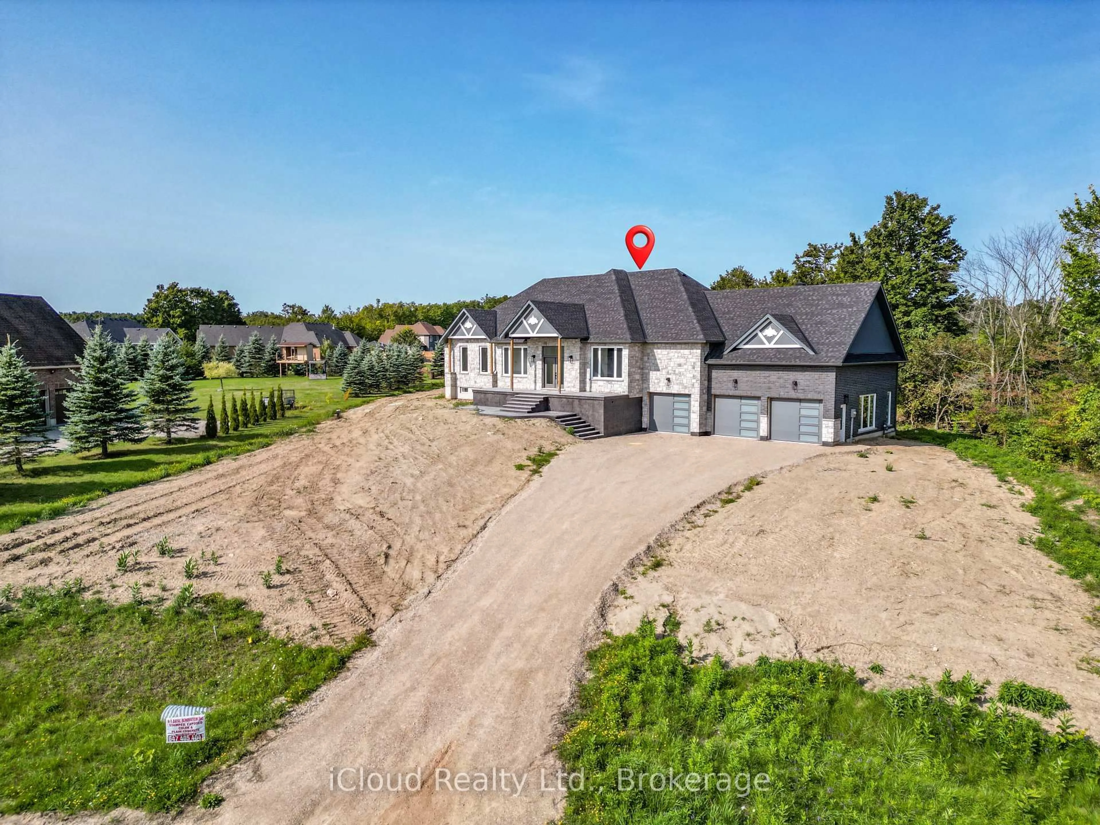 A pic from outside/outdoor area/front of a property/back of a property/a pic from drone, street for 8 Prentis Crt, Melancthon Ontario L9V 3M9