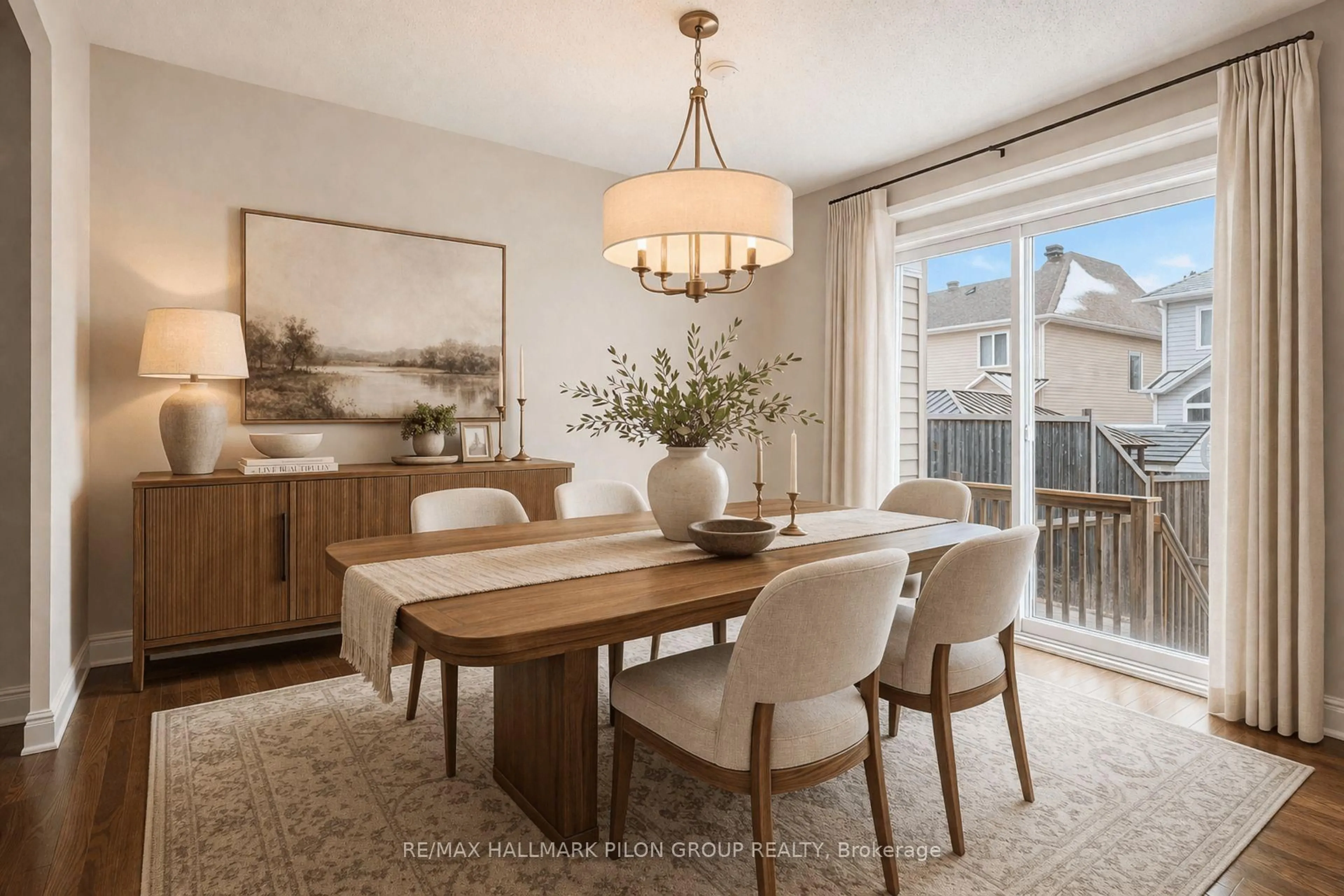 Dining room, wood/laminate floor for 317 Ravenswood Way, Ottawa Ontario K4A 0R9