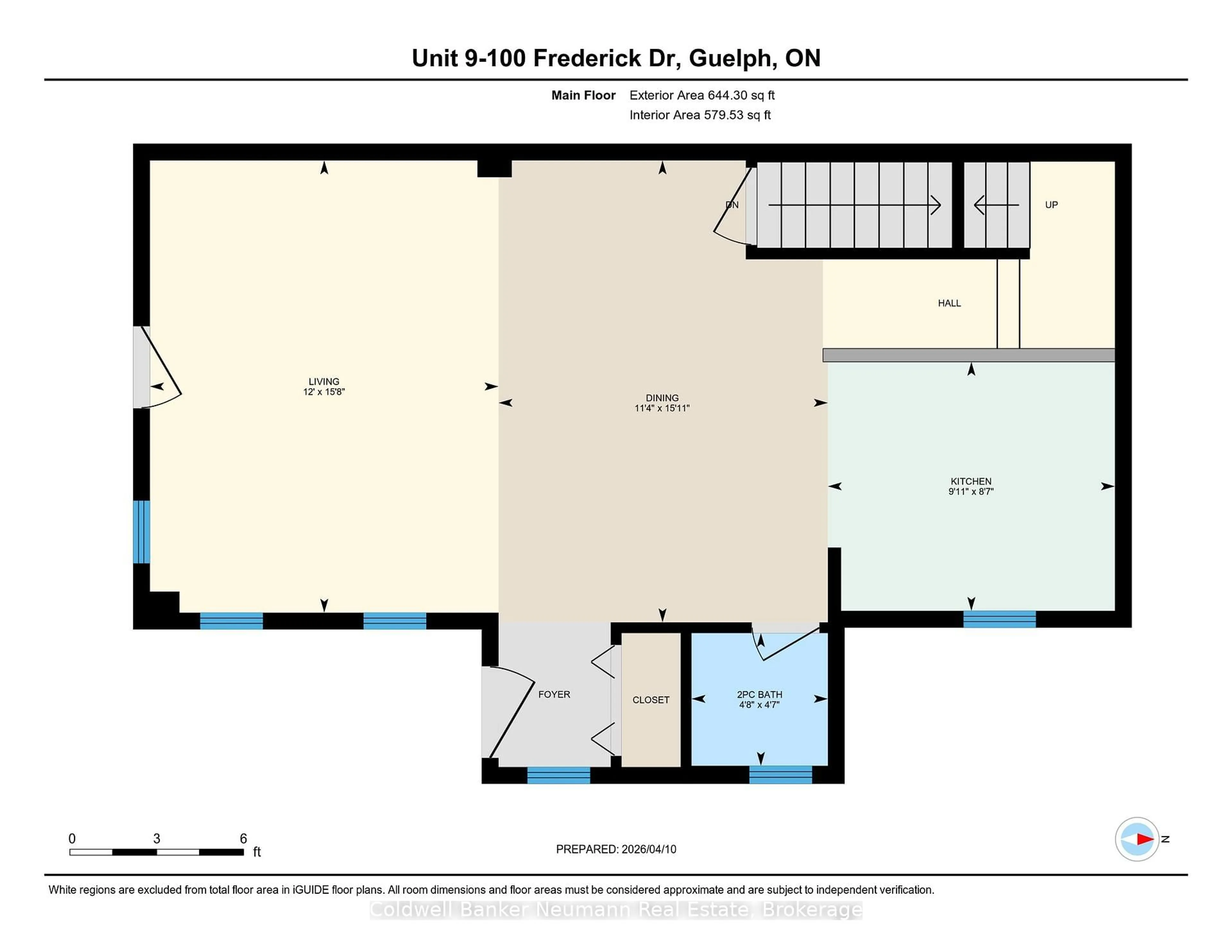 Floor plan for 100 Frederick Dr #9, Guelph Ontario N1L 0H6