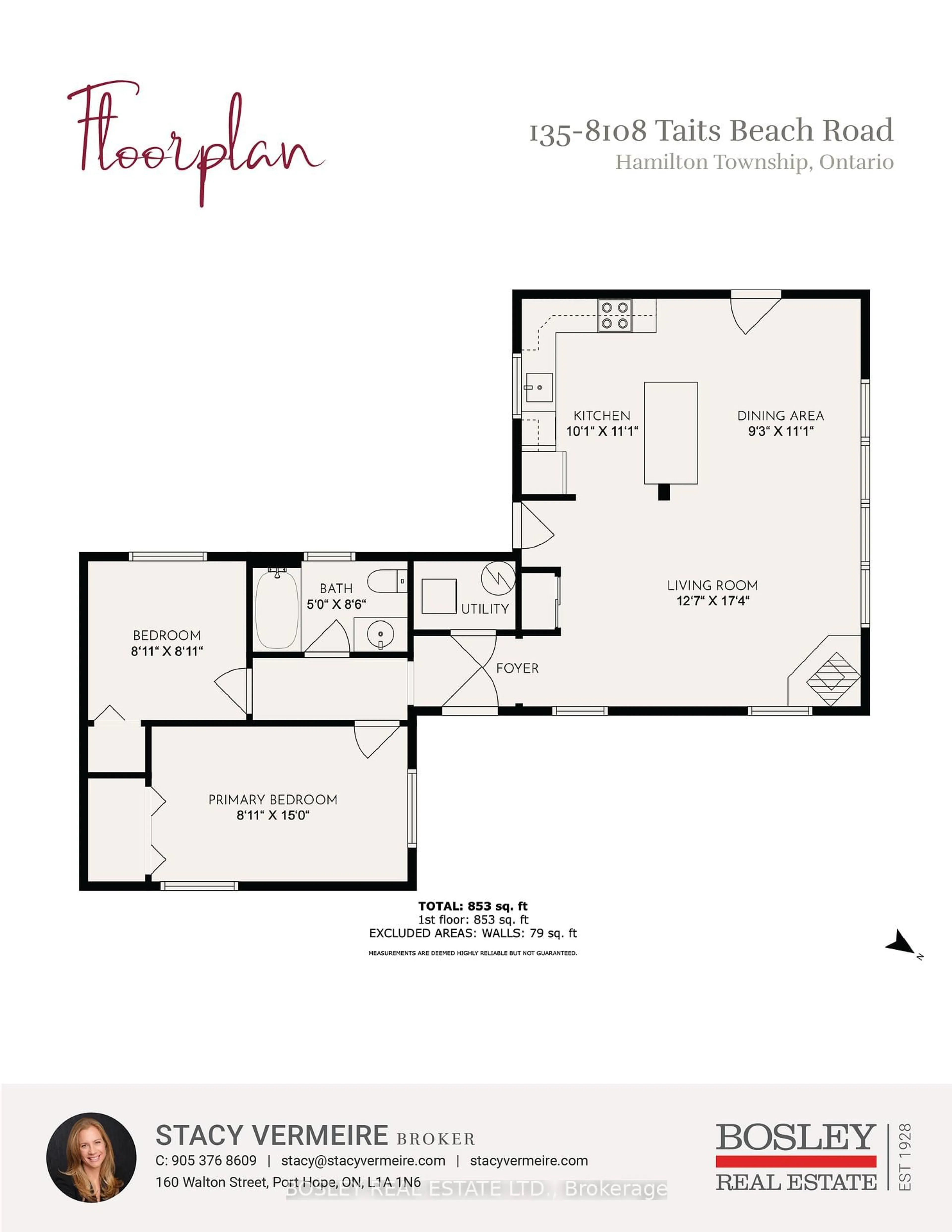 Floor plan for 8018 Tait's Beach Rd #135, Hamilton Township Ontario K0L 1E0