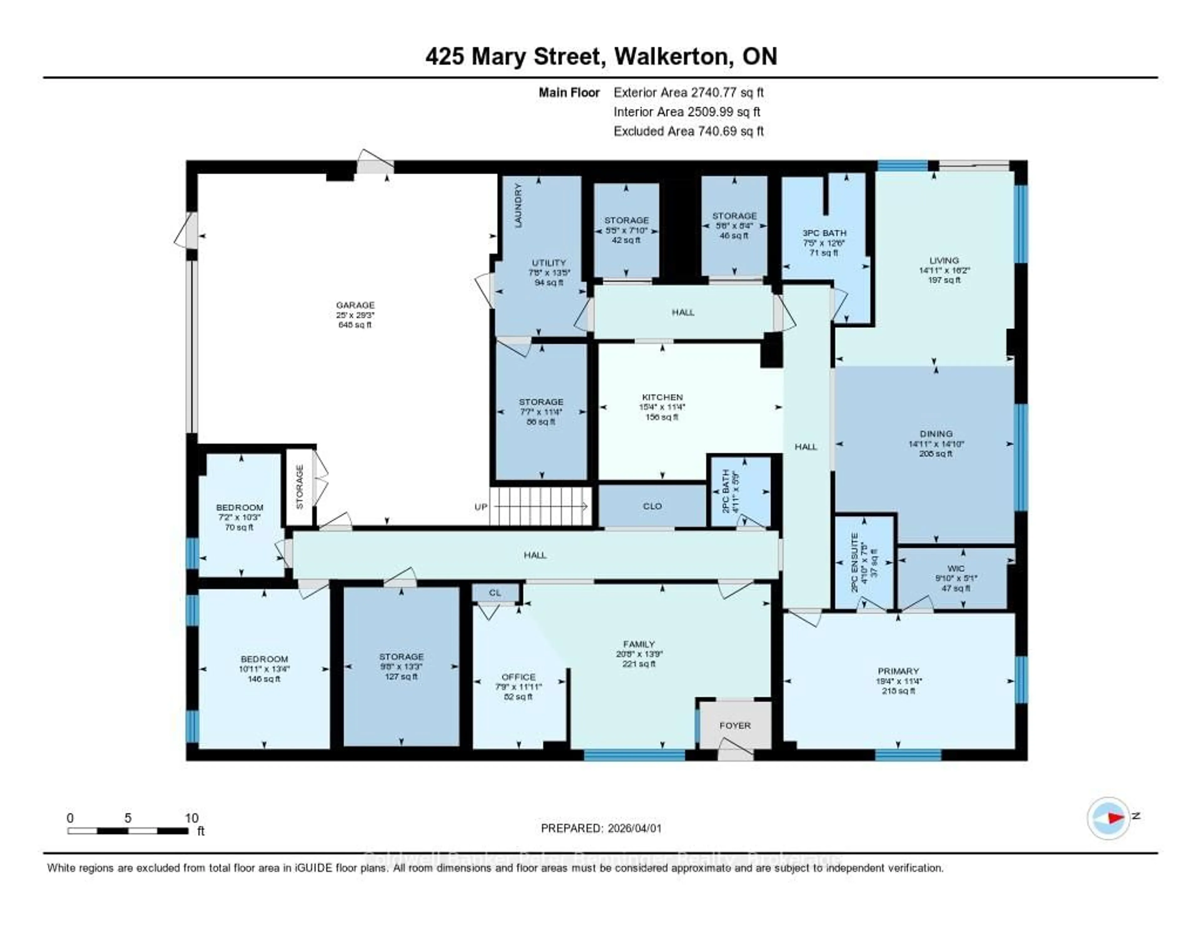 Floor plan for 425 Mary St, Brockton Ontario N0G 2V0