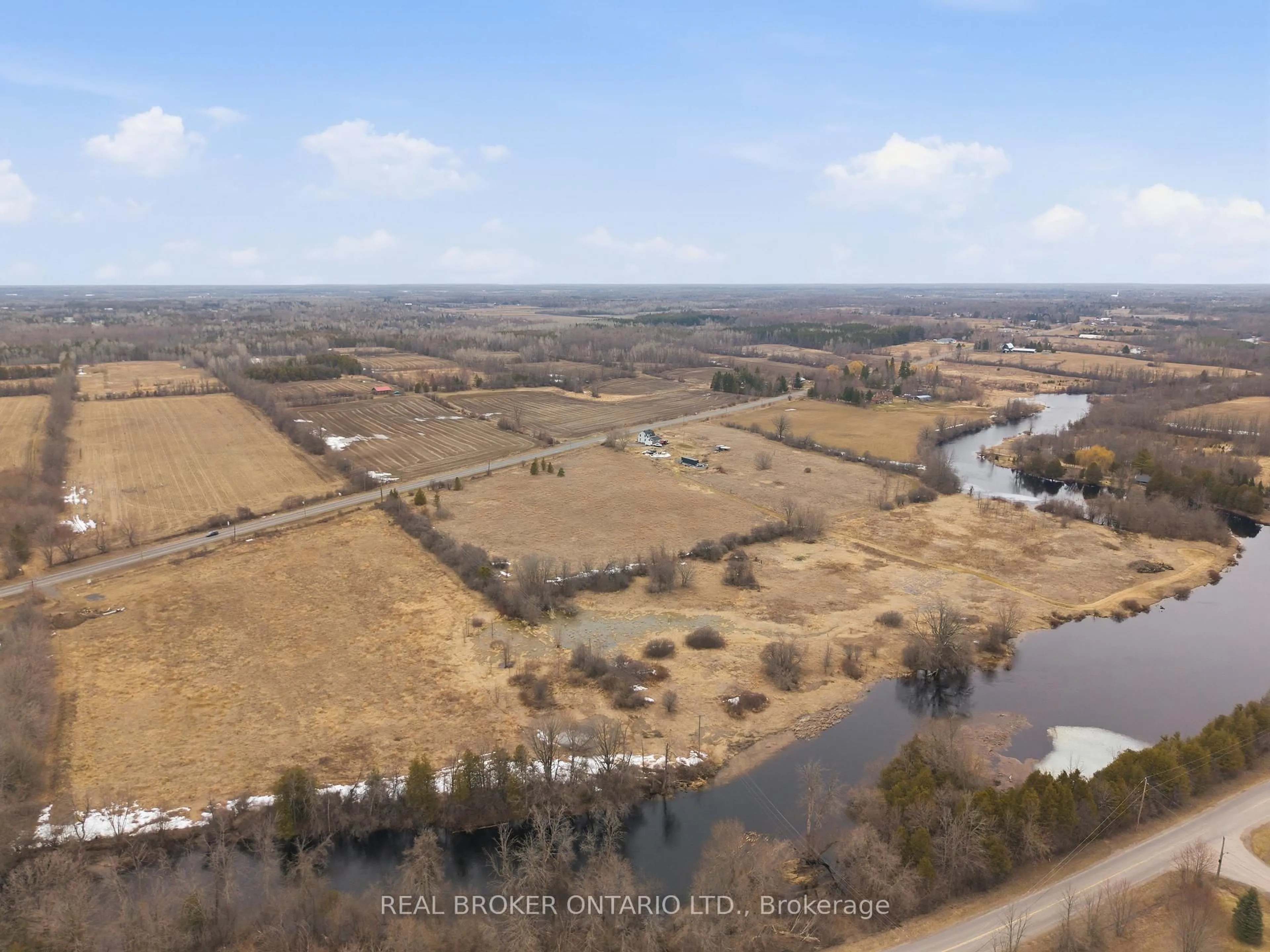 A pic from outside/outdoor area/front of a property/back of a property/a pic from drone, water/lake/river/ocean view for 1718 County 18 Rd, North Grenville Ontario K0G 1S0