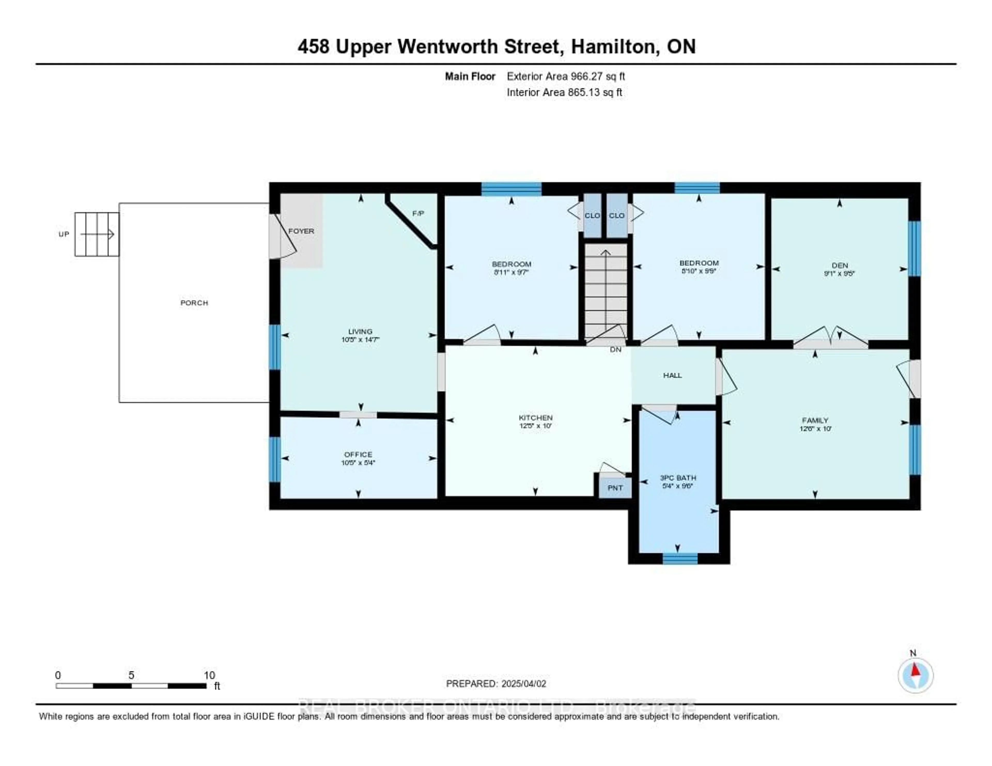 Floor plan for 458 Upper Wentworth St, Hamilton Ontario L9A 4T7