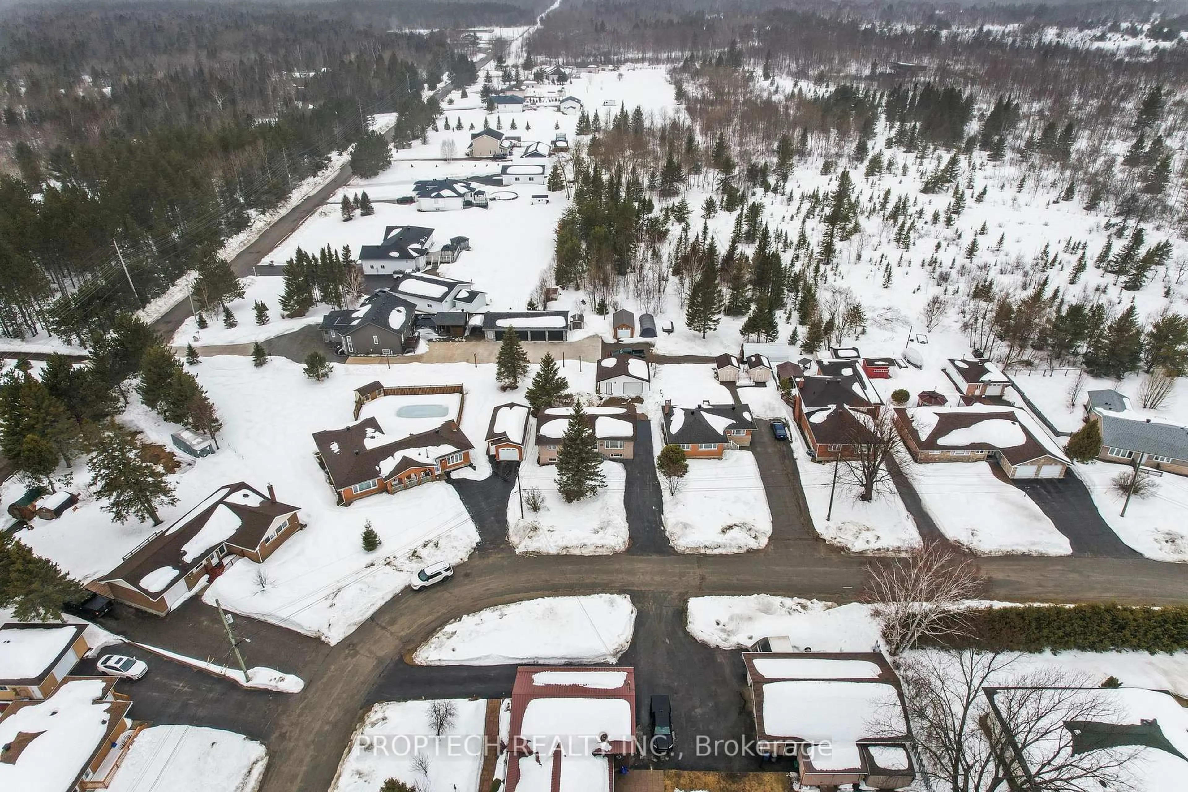 A pic from outside/outdoor area/front of a property/back of a property/a pic from drone, mountain view for 1729 Charles Crt, Greater Sudbury Ontario P3N 1H3