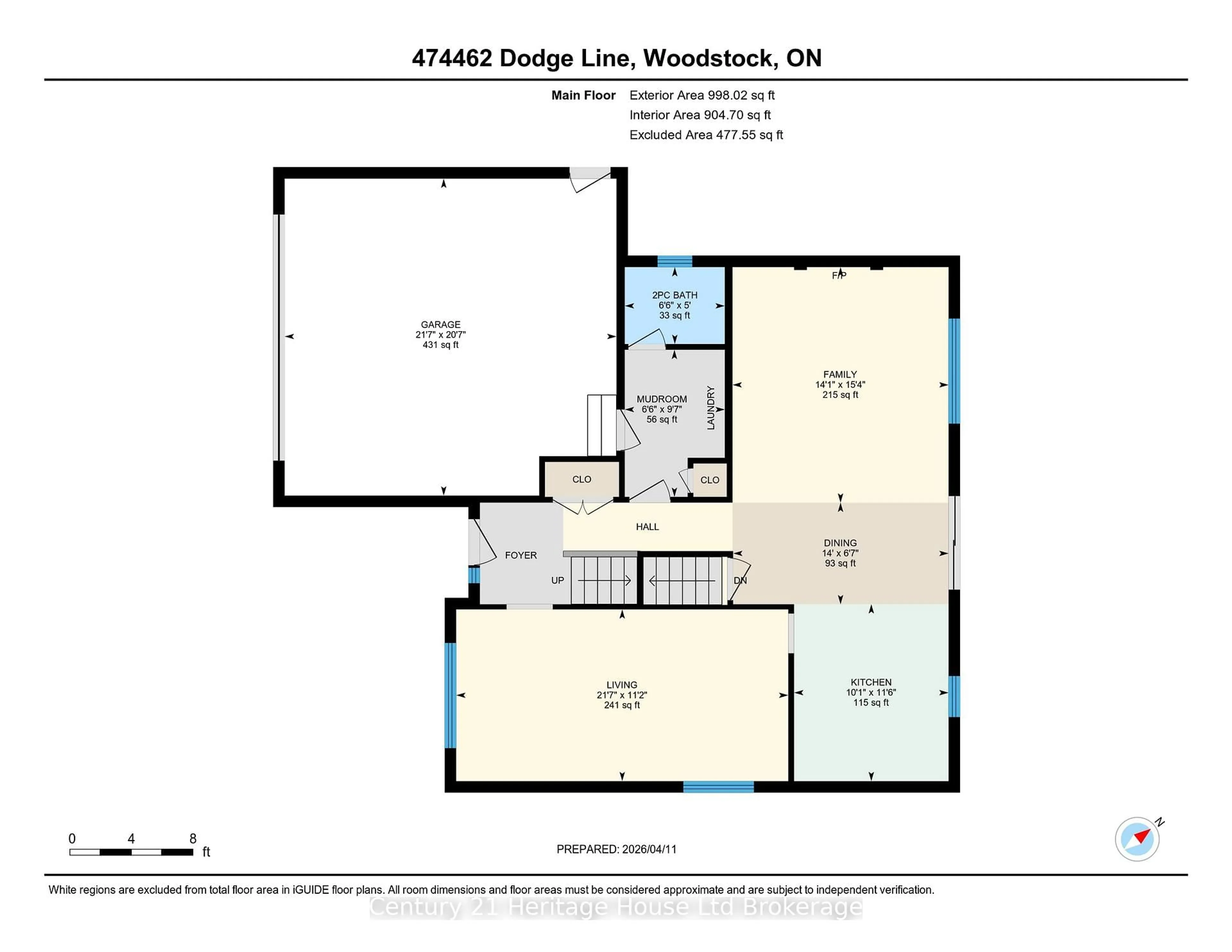 Floor plan for 474462 Dodge Line, South-West Oxford Ontario N4S 7V6