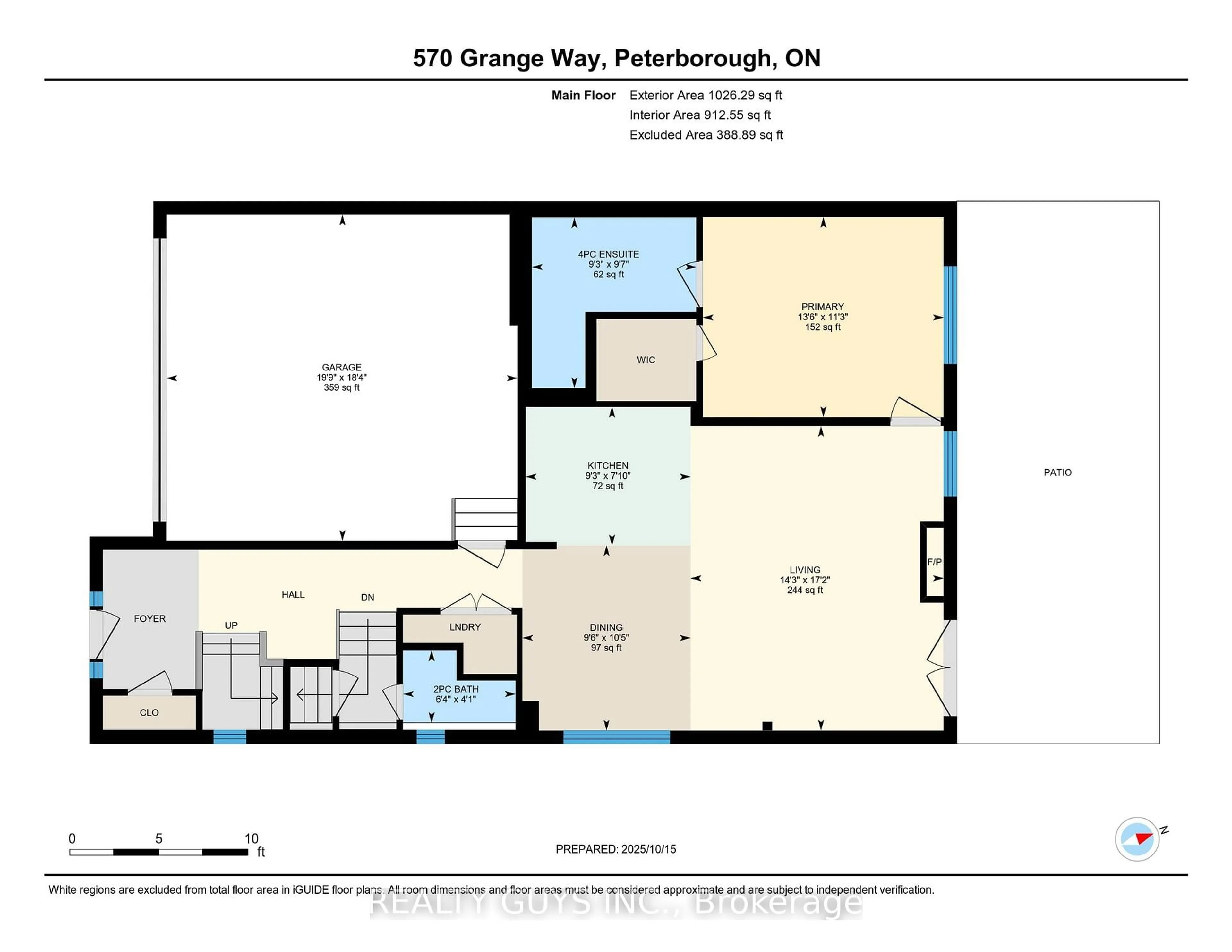 Floor plan for 570 Grange Way, Peterborough Ontario K9H 0G5