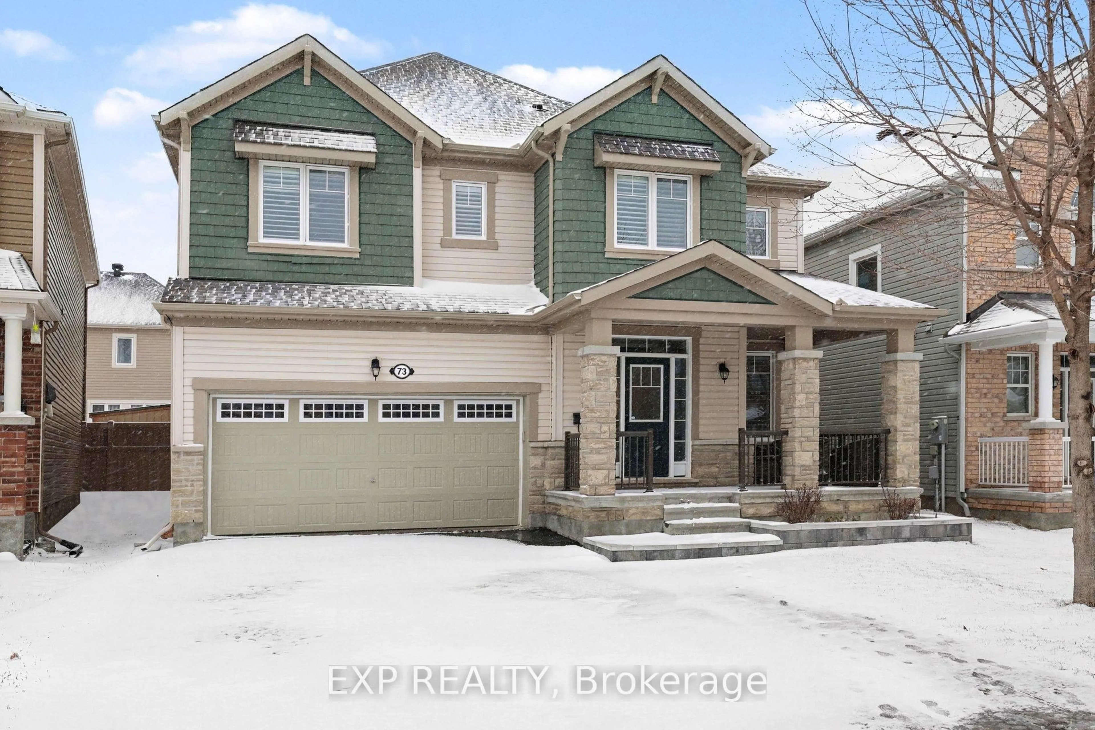 Home with brick exterior material, street for 73 Bristling Cres, Ottawa Ontario K2J 6C2