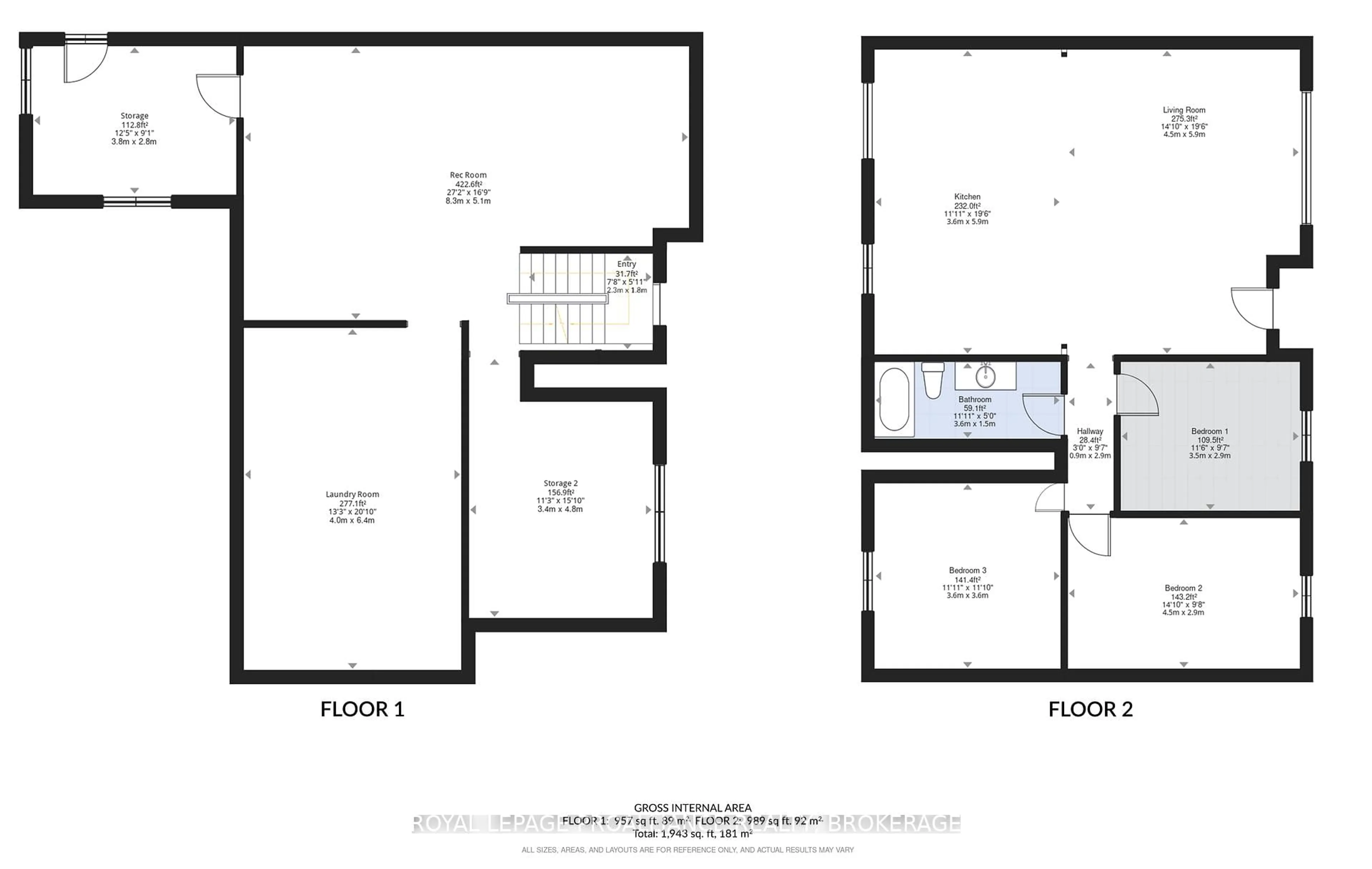 Floor plan for 261 Shane St, Bissett Creek Ontario K0H 2H0