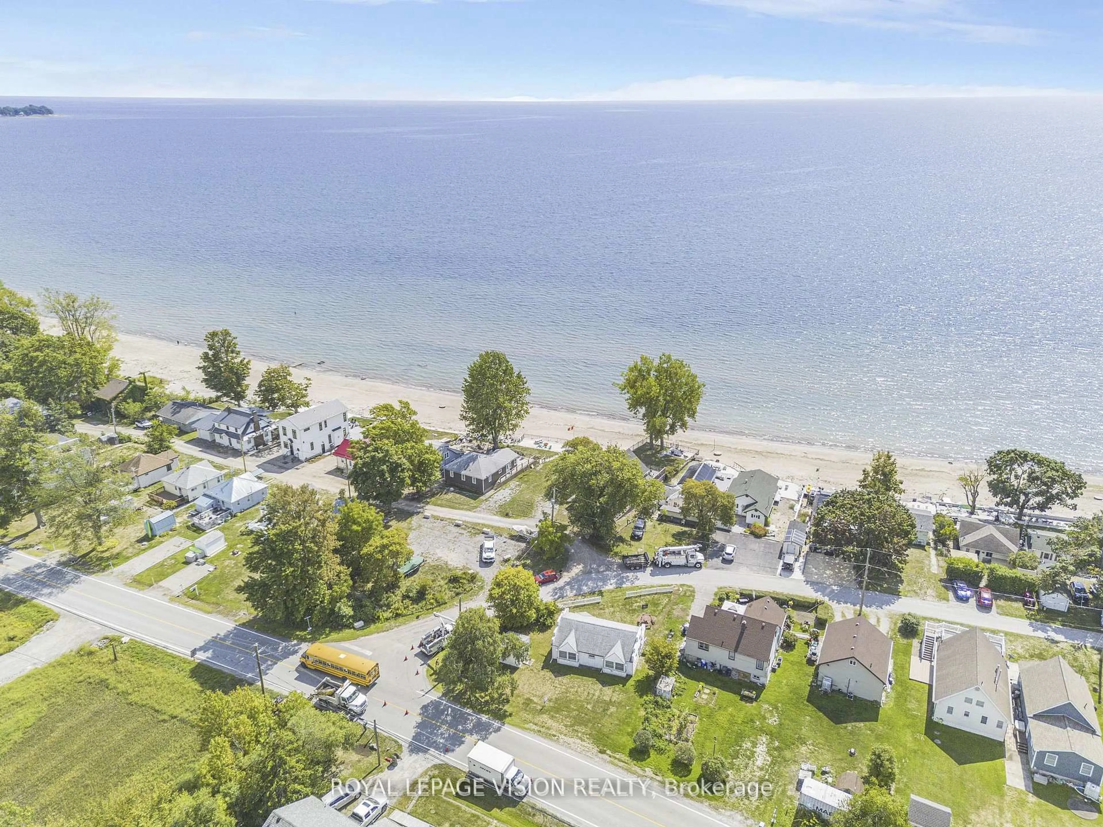 A pic from outside/outdoor area/front of a property/back of a property/a pic from drone, water/lake/river/ocean view for 12874 Old Lakeshore Rd, Wainfleet Ontario L0S 1V0
