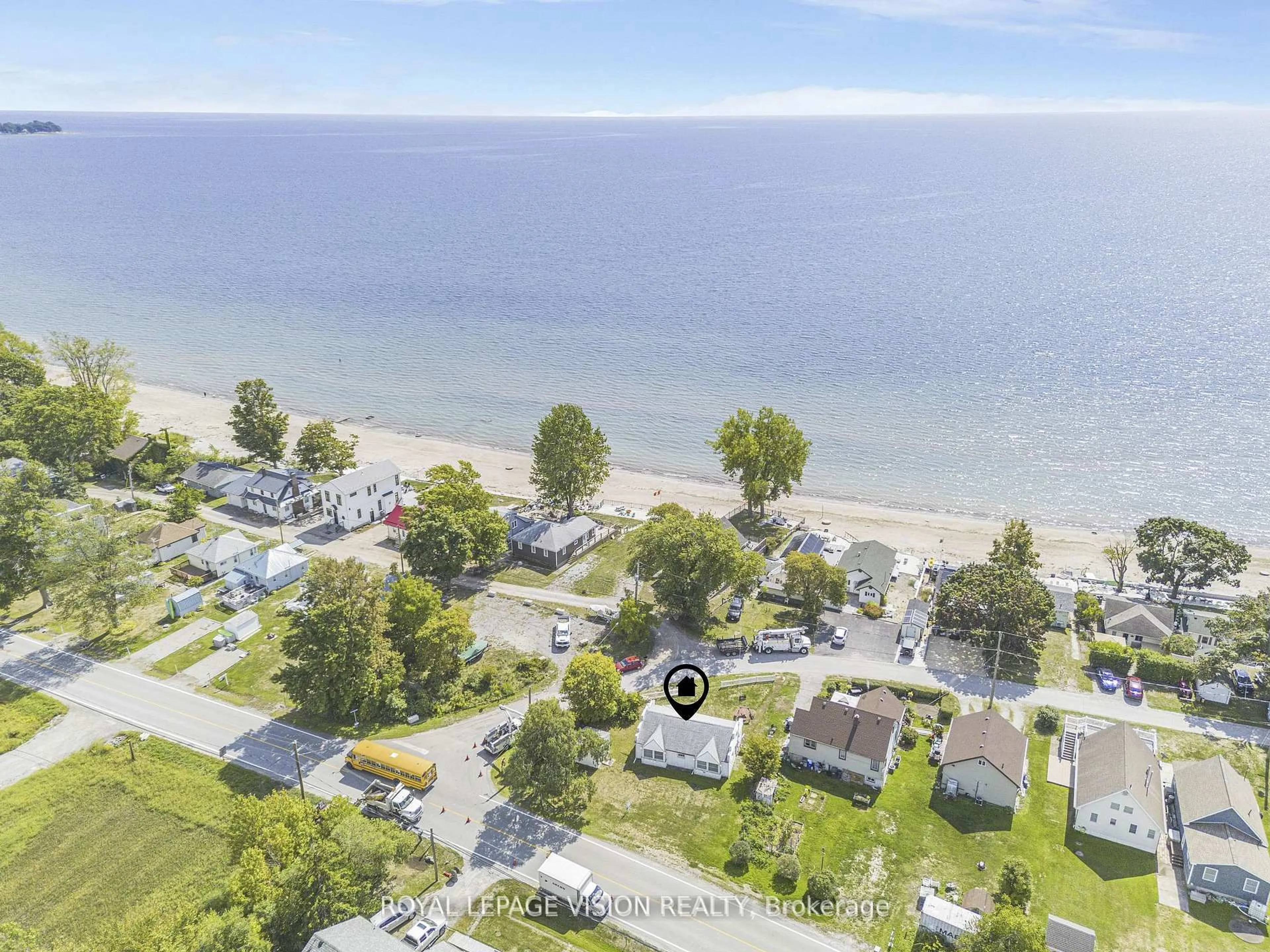 A pic from outside/outdoor area/front of a property/back of a property/a pic from drone, water/lake/river/ocean view for 12874 Old Lakeshore Rd, Wainfleet Ontario L0S 1V0