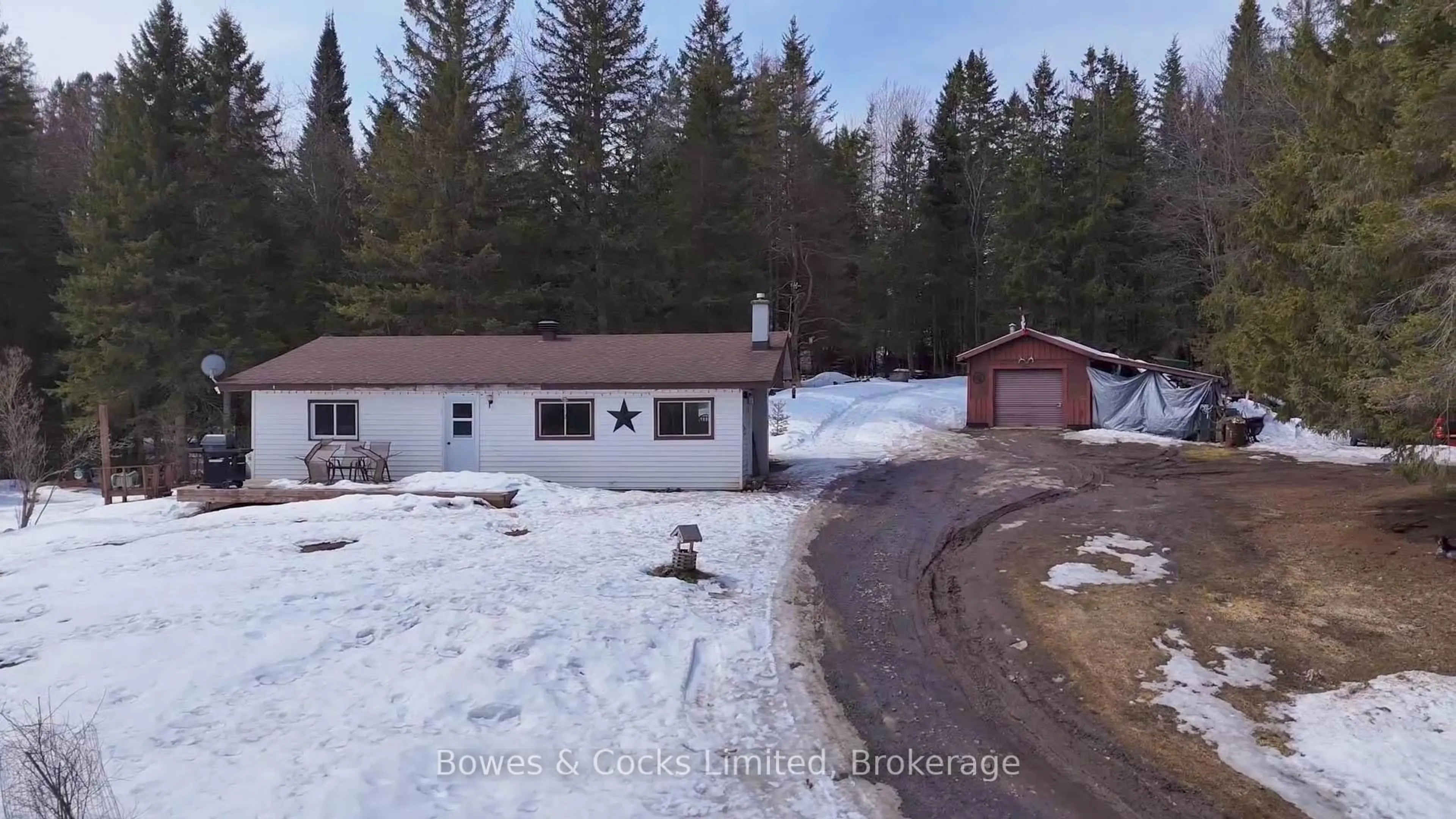 A pic from outside/outdoor area/front of a property/back of a property/a pic from drone, unknown for 1046 Detlor Rd, Bancroft Ontario K0L 2L0