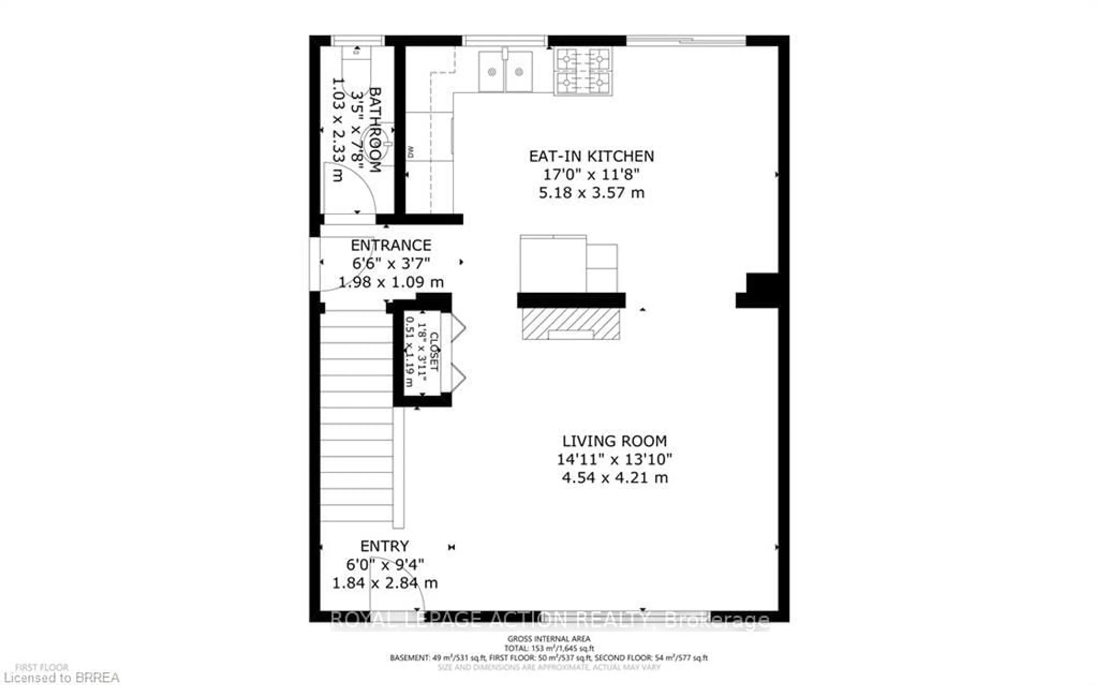 Floor plan for 31 Market St #A, Brant Ontario N3L 3A9
