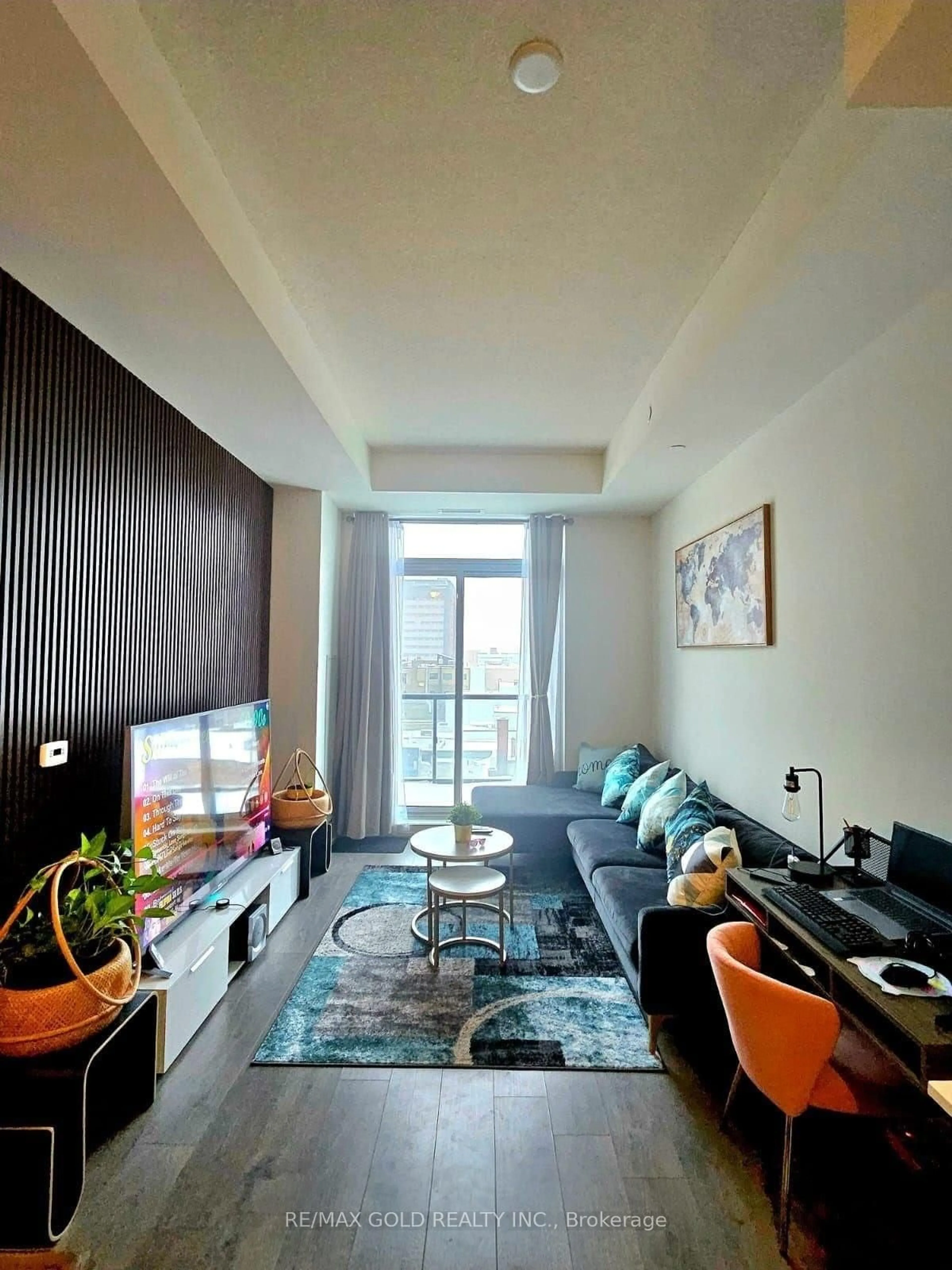 Living room with furniture, unknown for 55 Duke St #416, Kitchener Ontario N2H 0C9