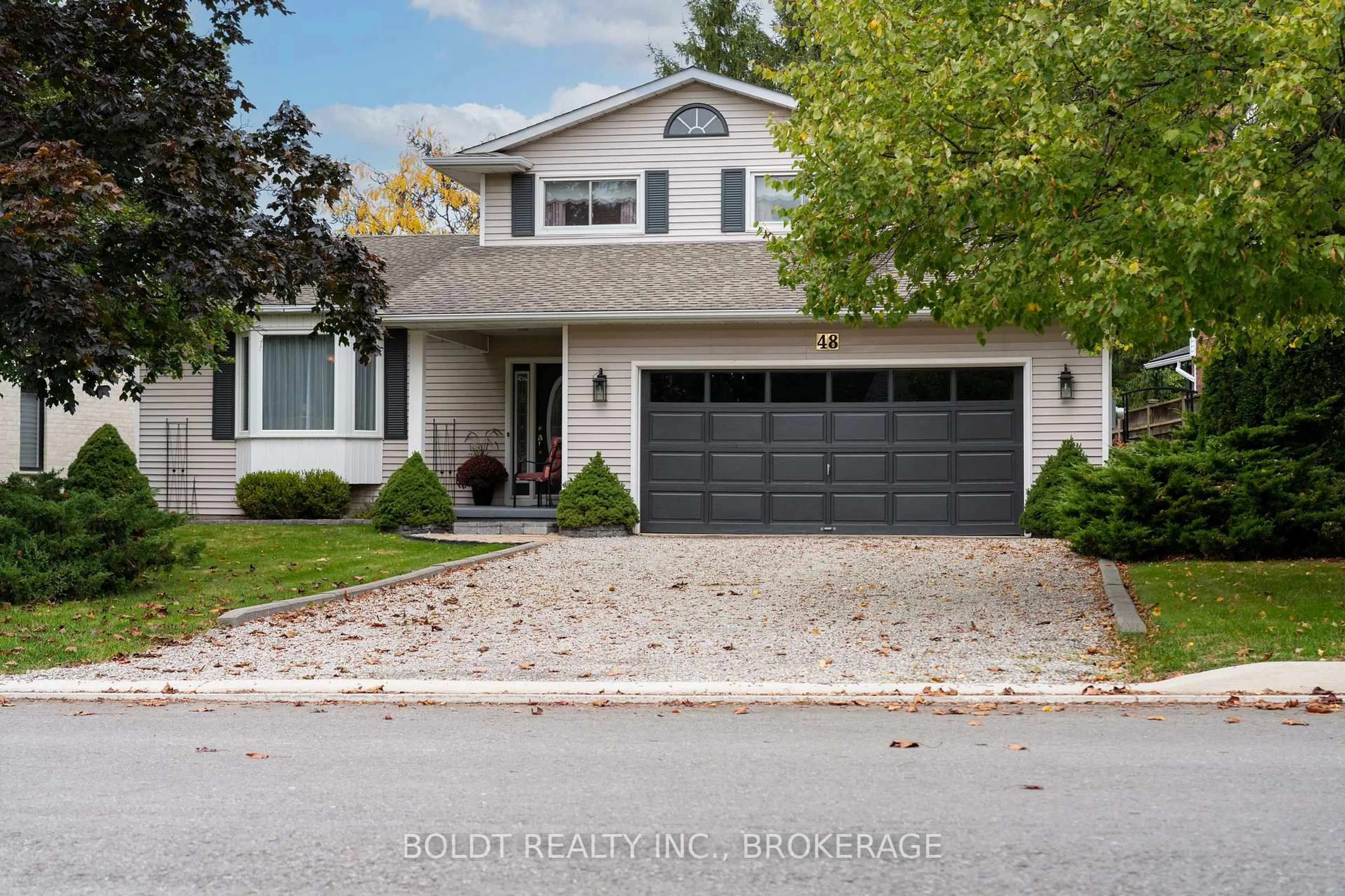 Home with vinyl exterior material, street for 48 Homestead Dr, Niagara-on-the-Lake Ontario L0S 1J0