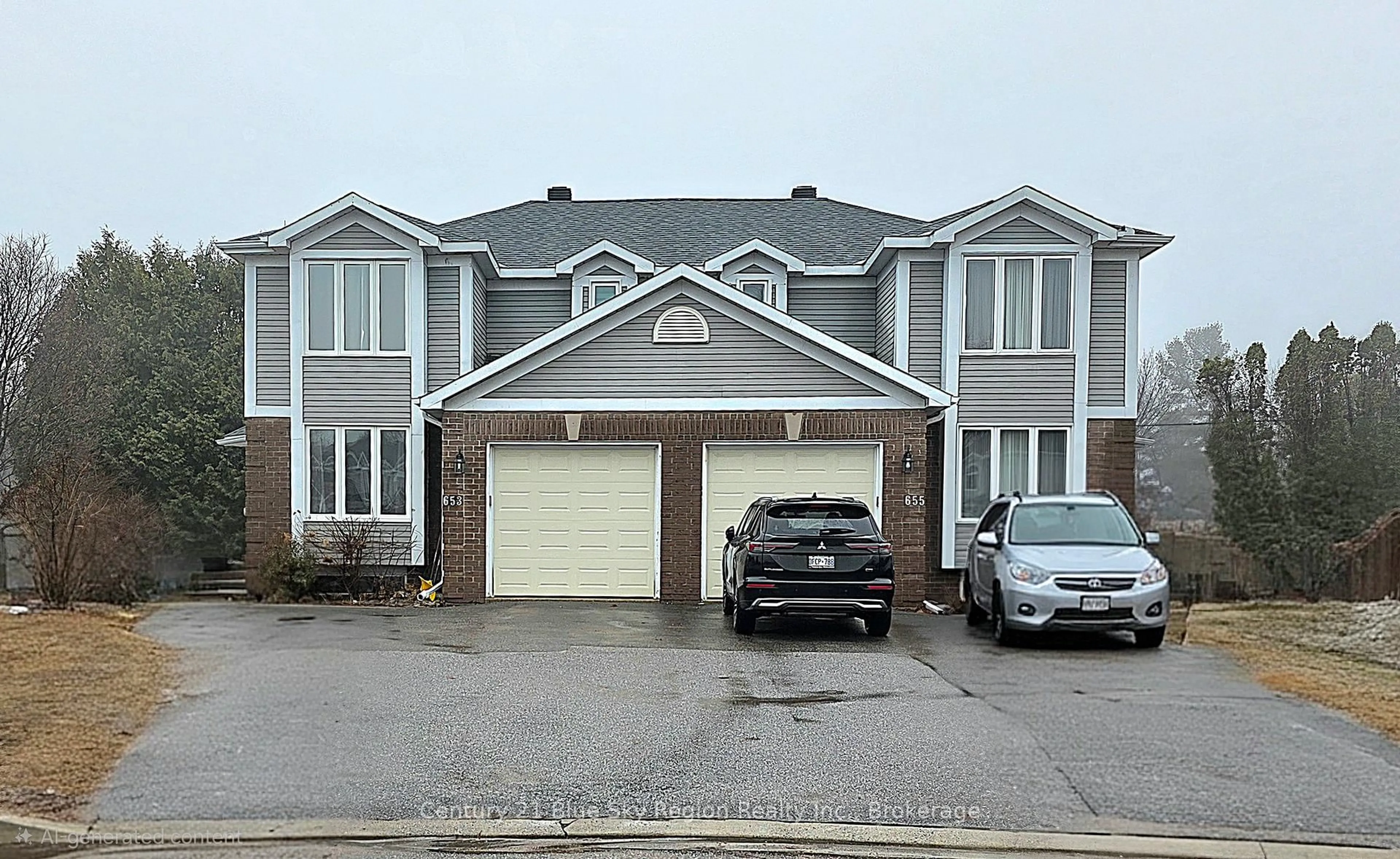 A pic from outside/outdoor area/front of a property/back of a property/a pic from drone, street for 653 Tackaberry Dr, North Bay Ontario P1B 8R1