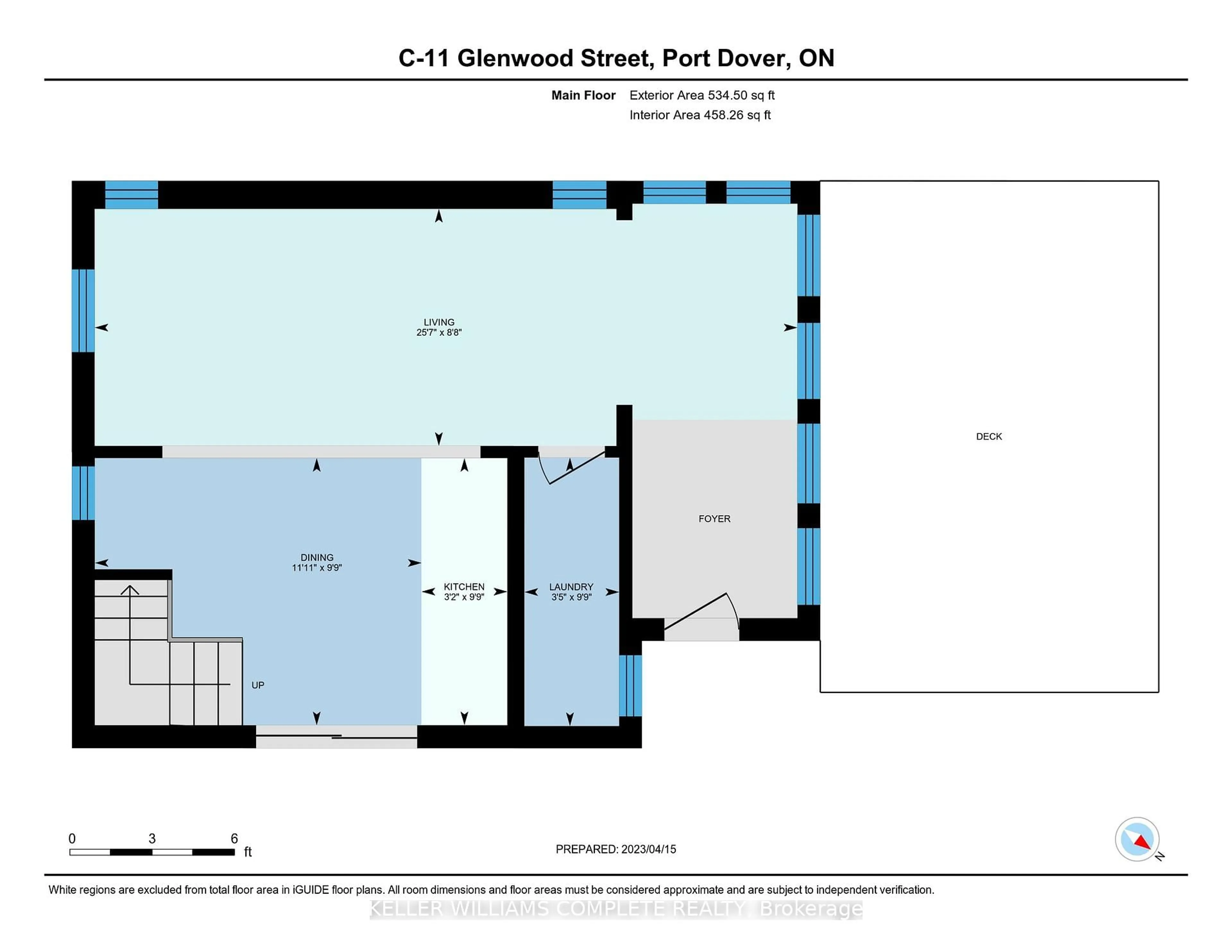 Floor plan for 11C Glenwood St, Norfolk Ontario N0E 1N0