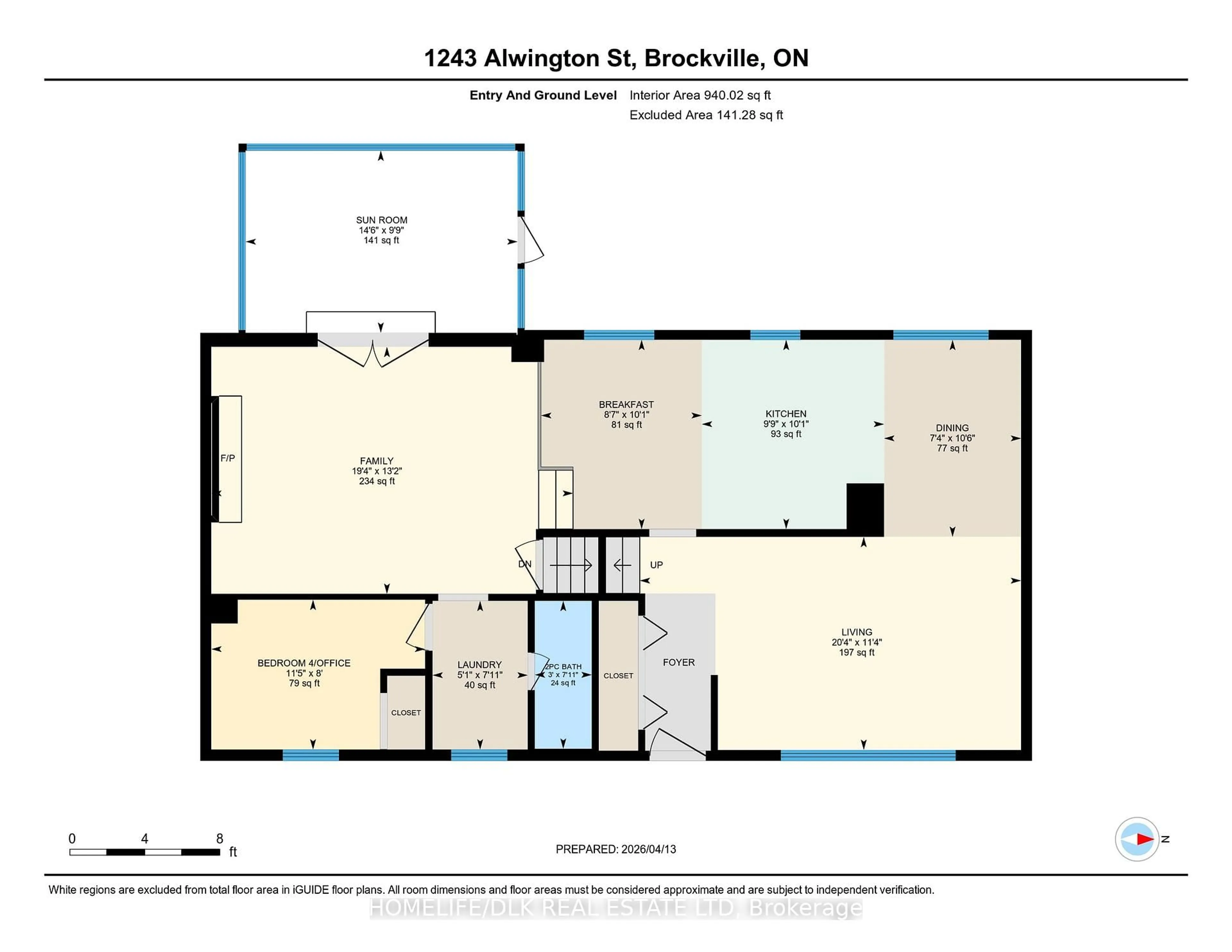 Floor plan for 1243 Alwington St, Brockville Ontario K6V 6A3