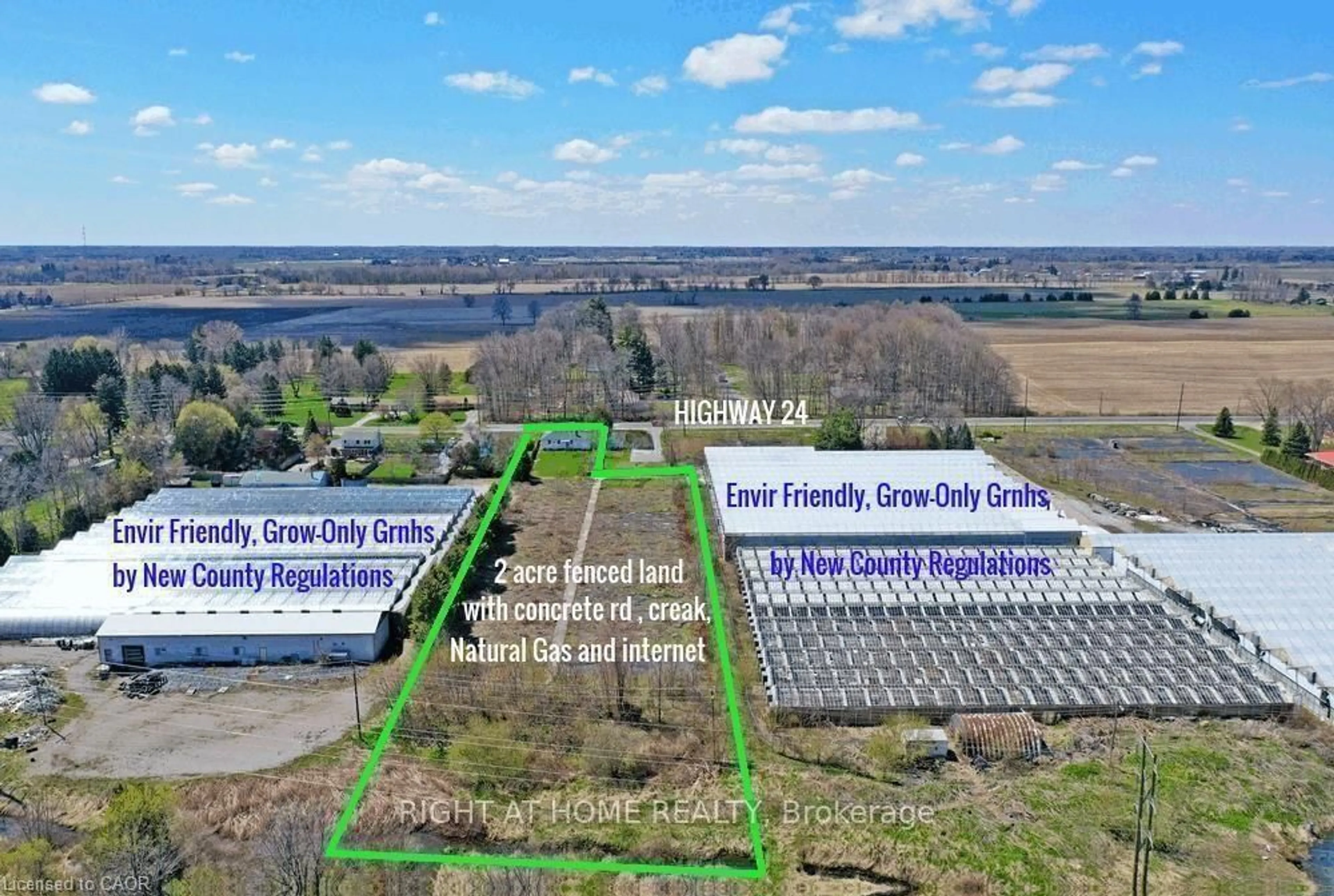 A pic from outside/outdoor area/front of a property/back of a property/a pic from drone, water/lake/river/ocean view for 2474 Highway 24, Norfolk Ontario N0E 1Y0