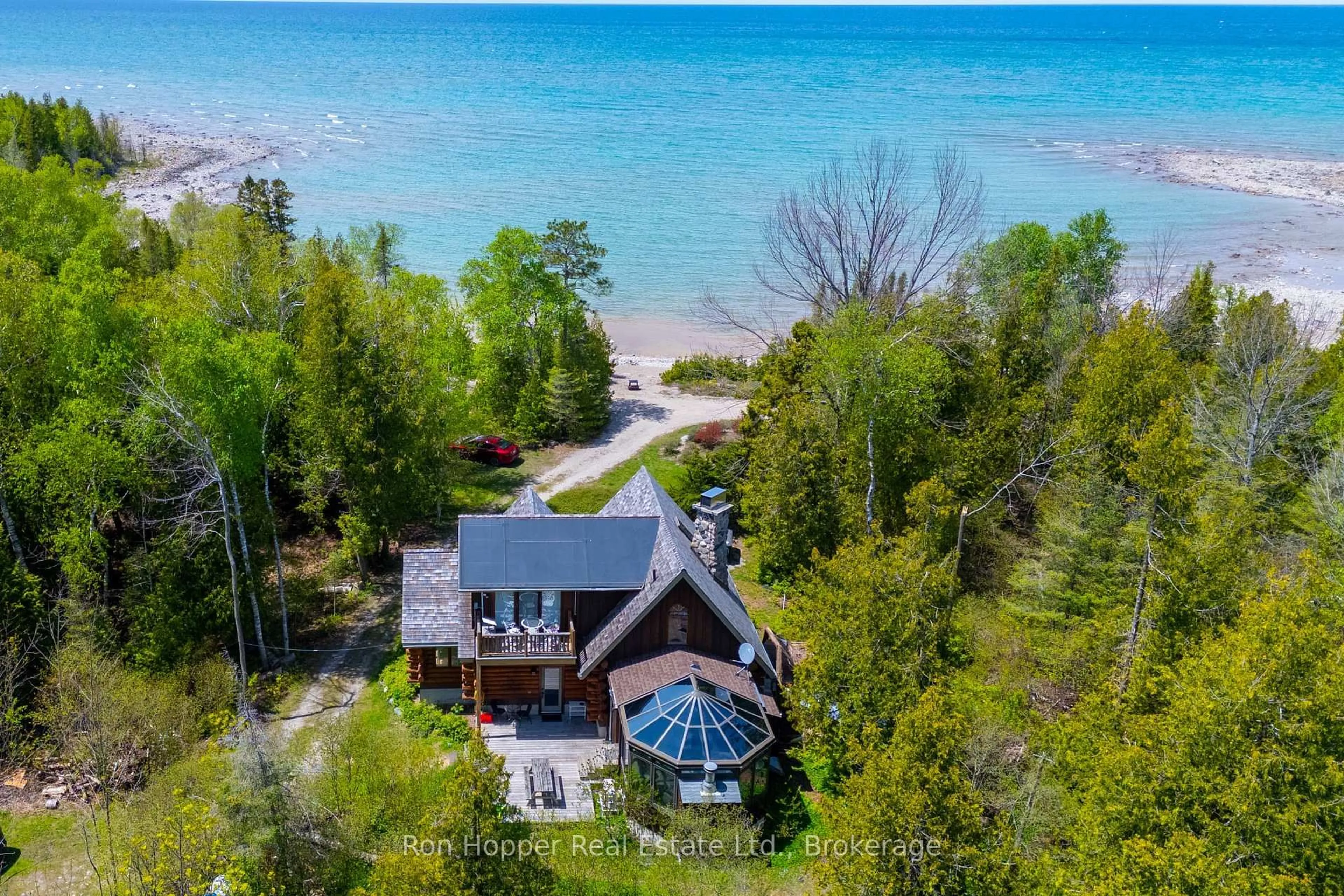 A pic from outside/outdoor area/front of a property/back of a property/a pic from drone, water/lake/river/ocean view for 31 Richardson Rd, Kincardine Ontario N0H 2C5