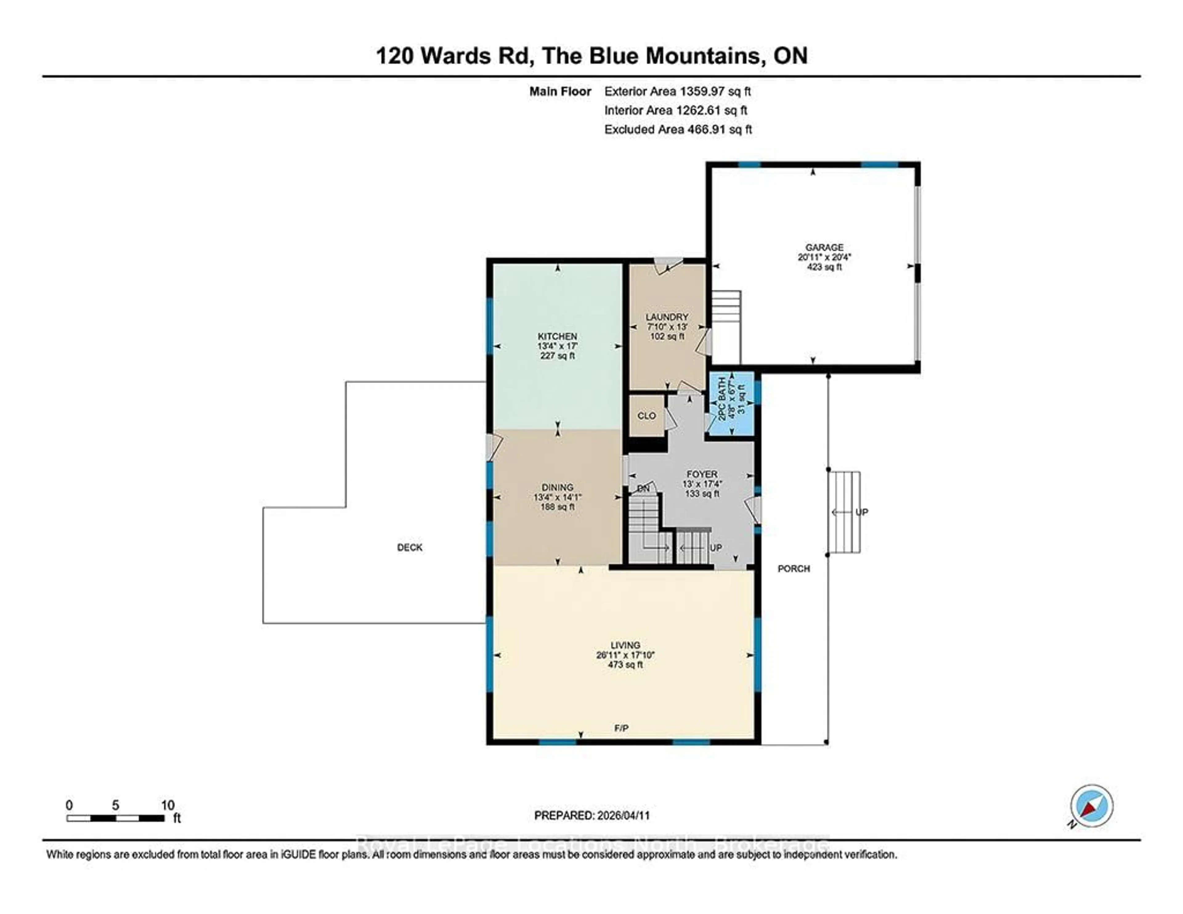 Floor plan for 120 Wards Rd, Blue Mountains Ontario L9Y 0T7