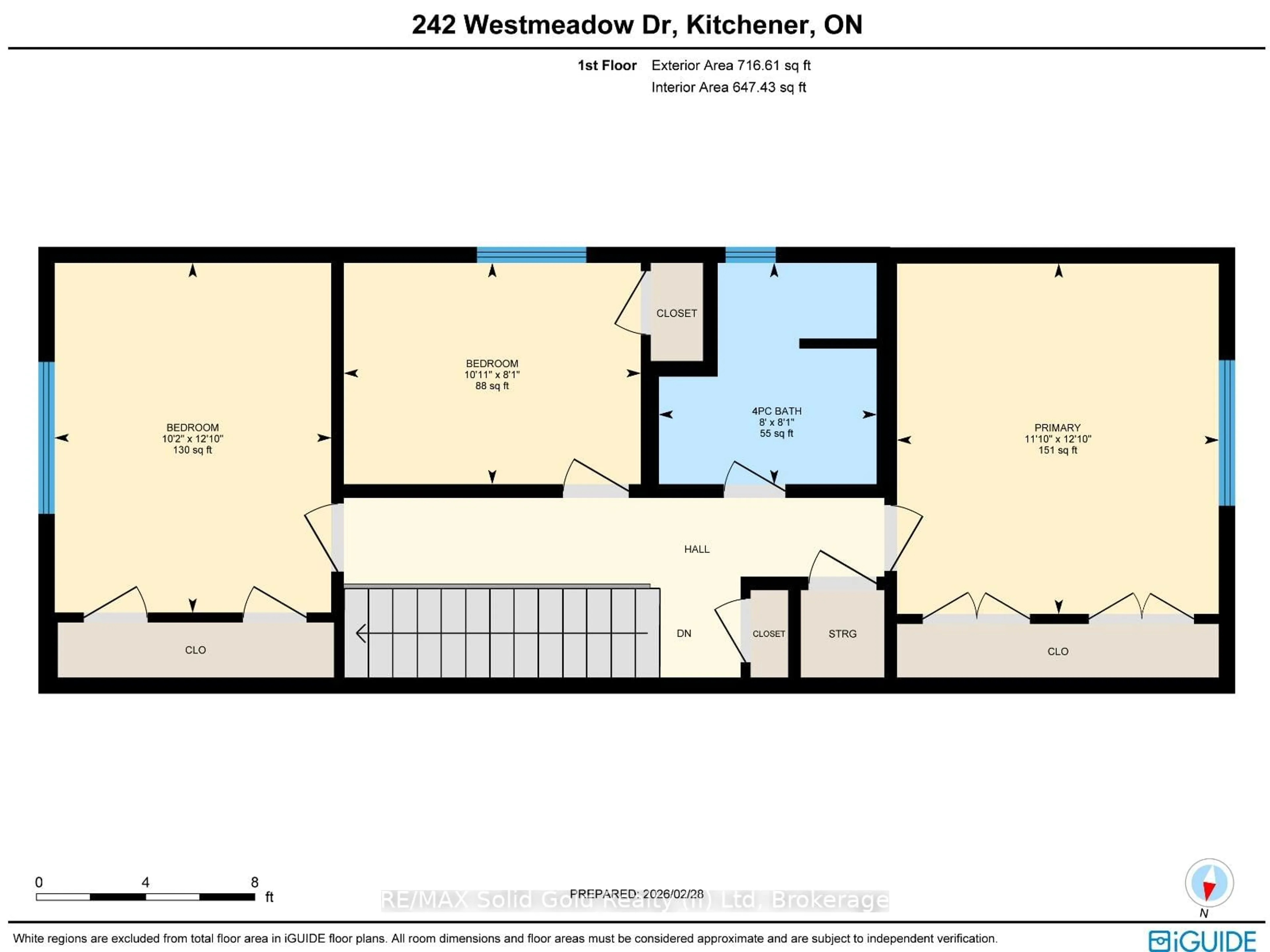 Floor plan for 242 Westmeadow Dr #B, Kitchener Ontario N2N 0A1