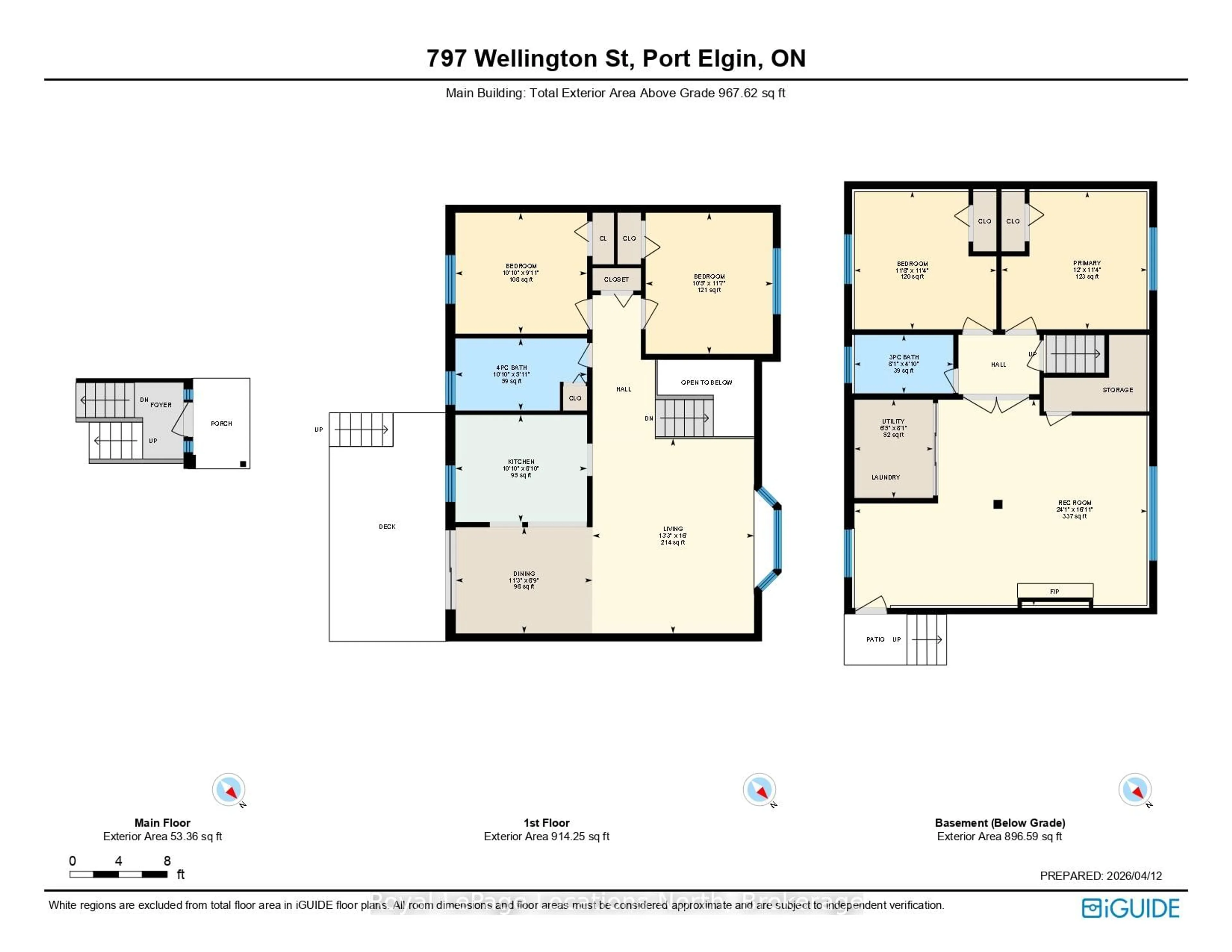 Floor plan for 797 Wellington St, Saugeen Shores Ontario N0H 2C3