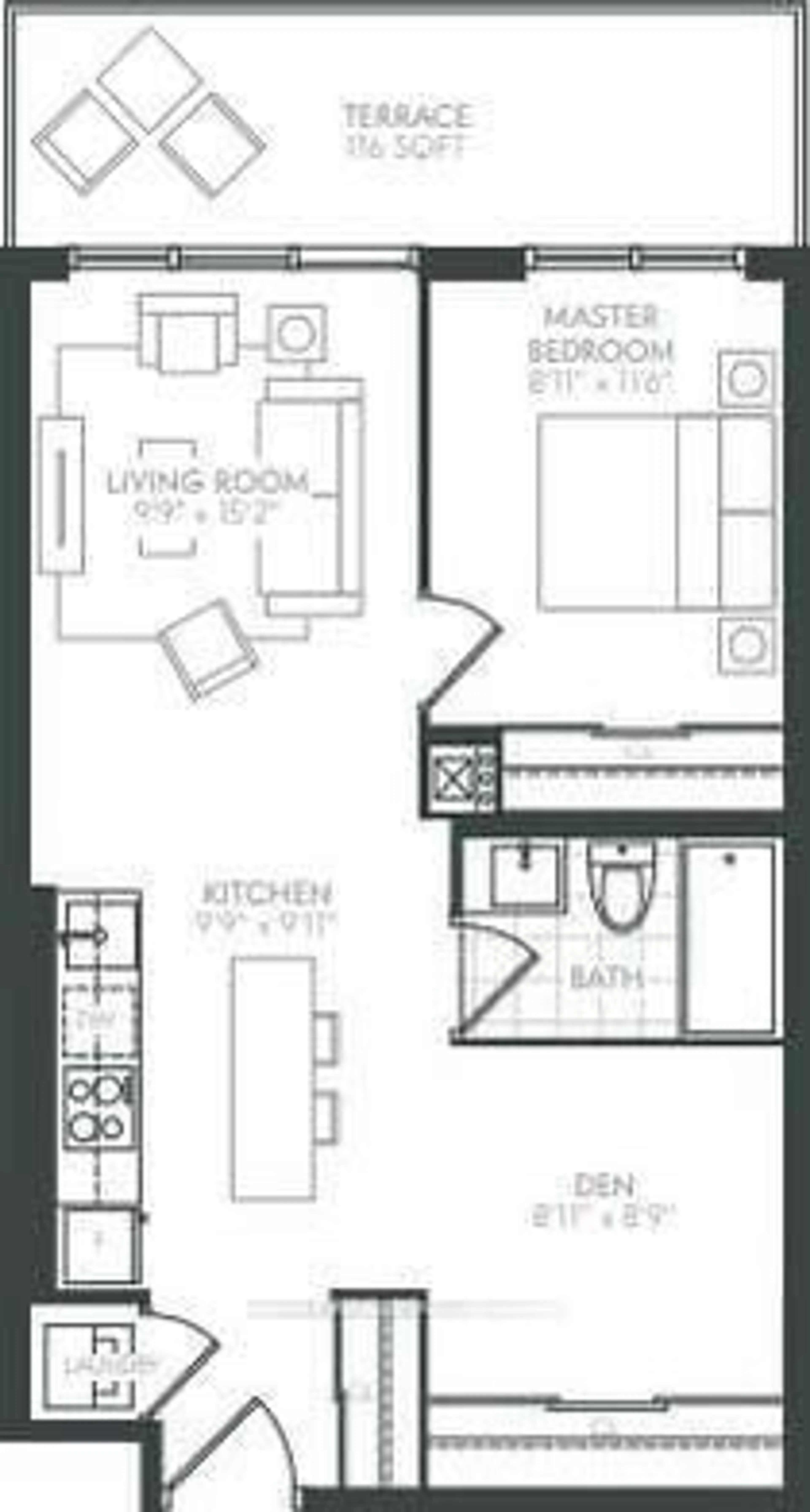 Floor plan for 2782 Barton St #312, Hamilton Ontario L8E 2J8