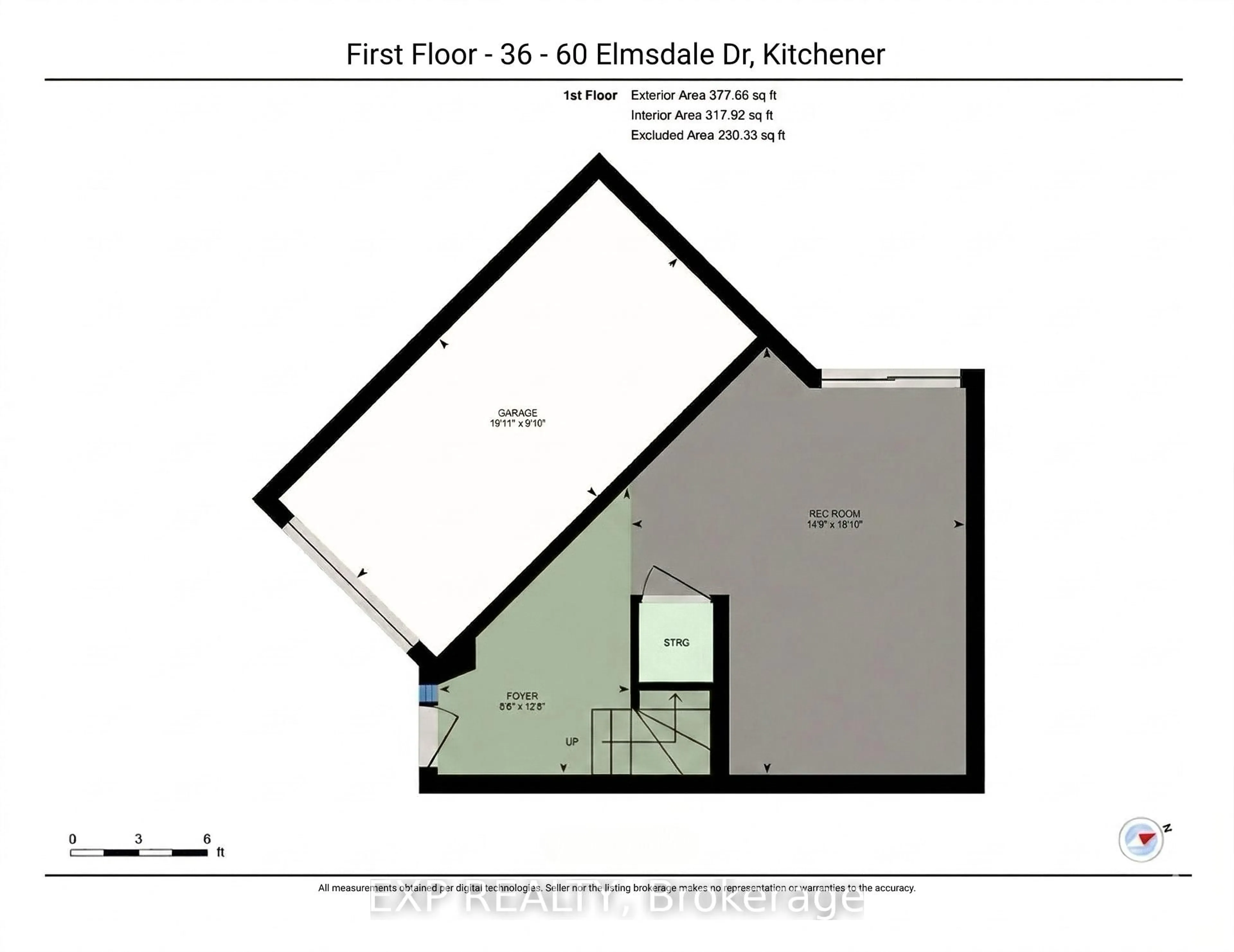 Floor plan for 60 Elmsdale Dr #36, Kitchener Ontario N2E 2G4