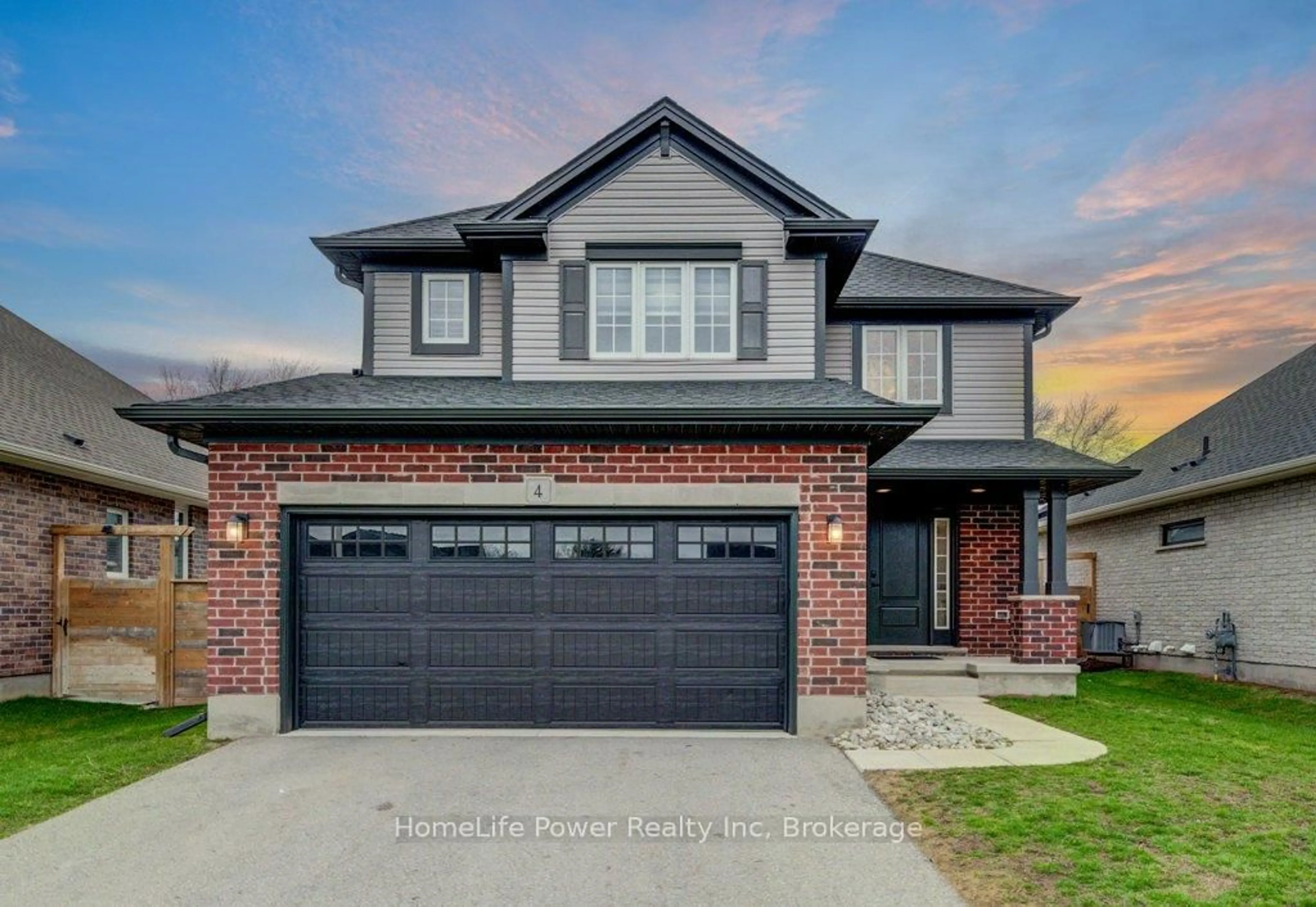 Home with brick exterior material, street for 4 Livingston Dr, Tillsonburg Ontario N4G 0J3