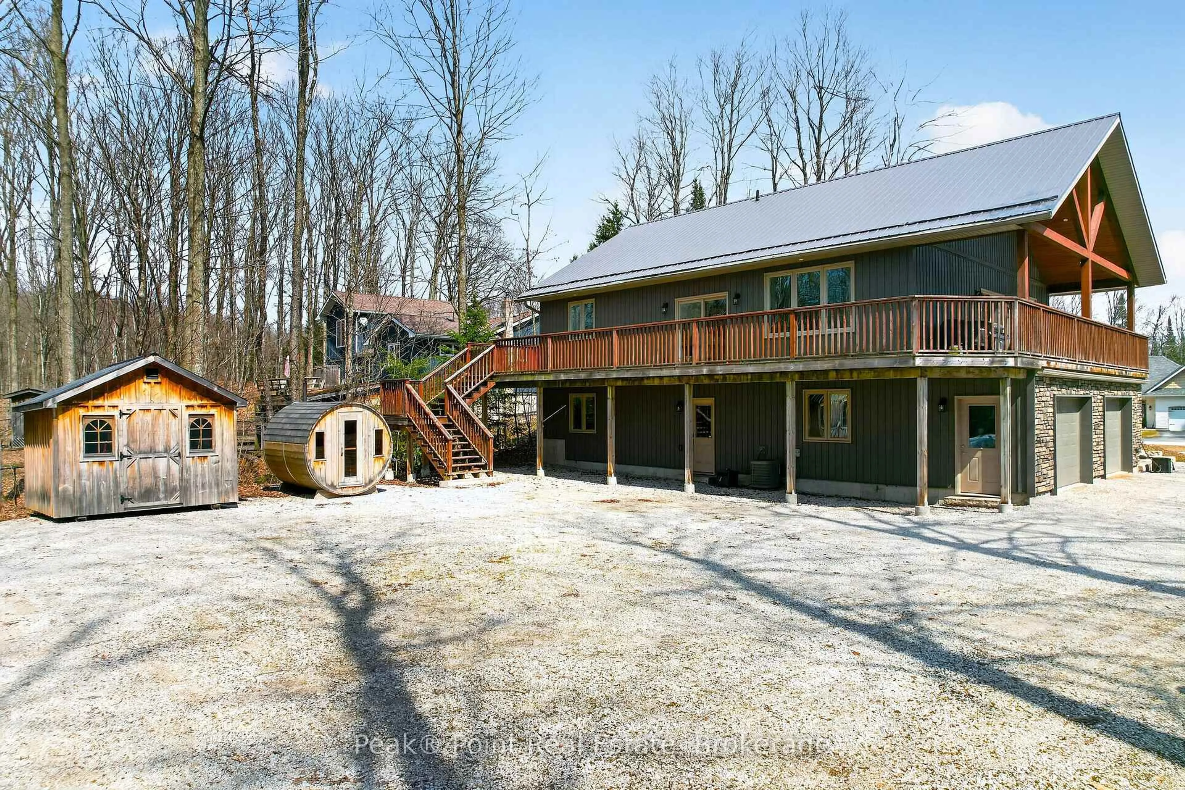 A pic from outside/outdoor area/front of a property/back of a property/a pic from drone, unknown for 22 Bunnyview Dr, South Bruce Peninsula Ontario N0H 2G0