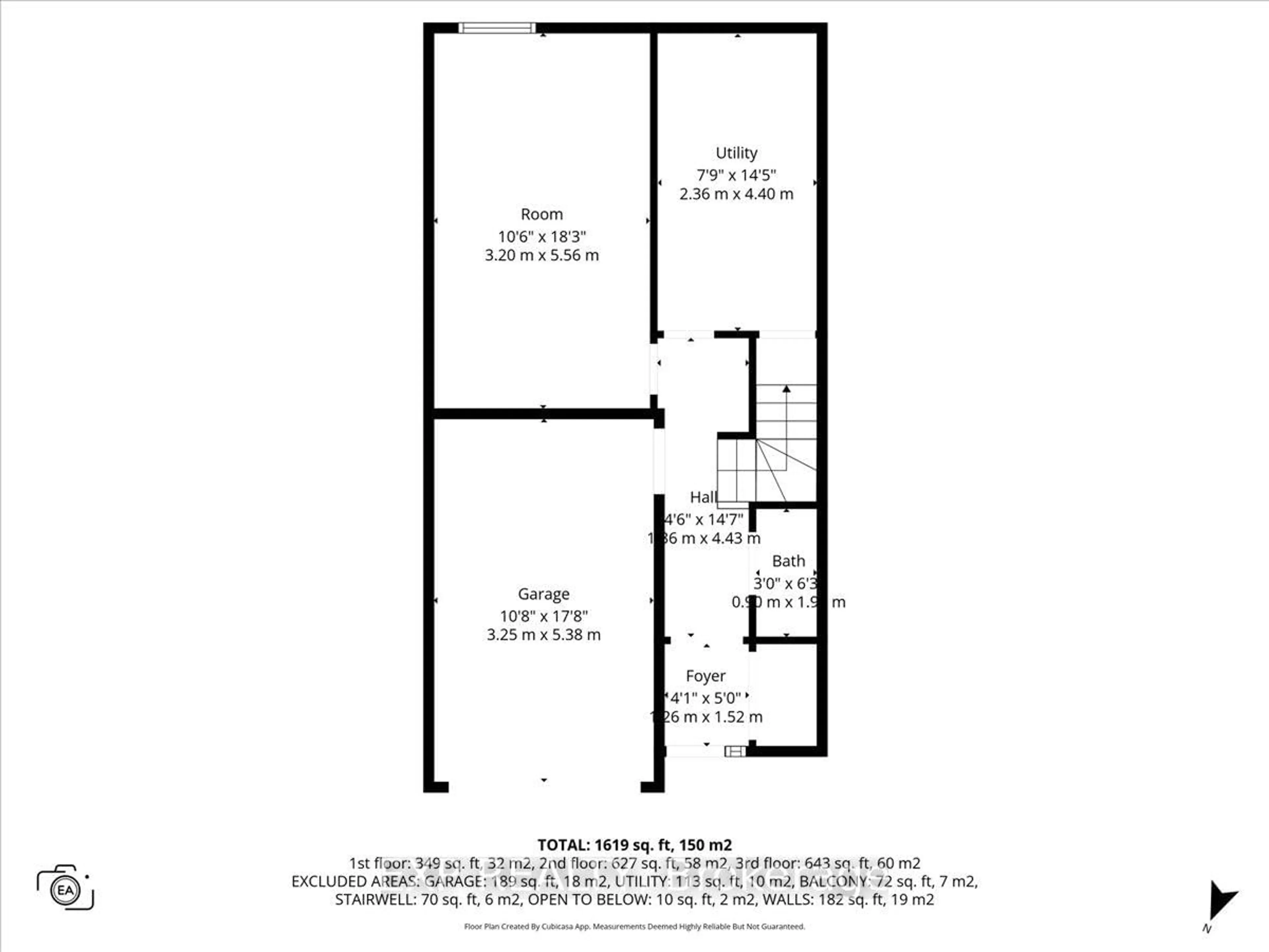 Floor plan for 284 Dalehurst Dr #D, Ottawa Ontario K2G 4J5