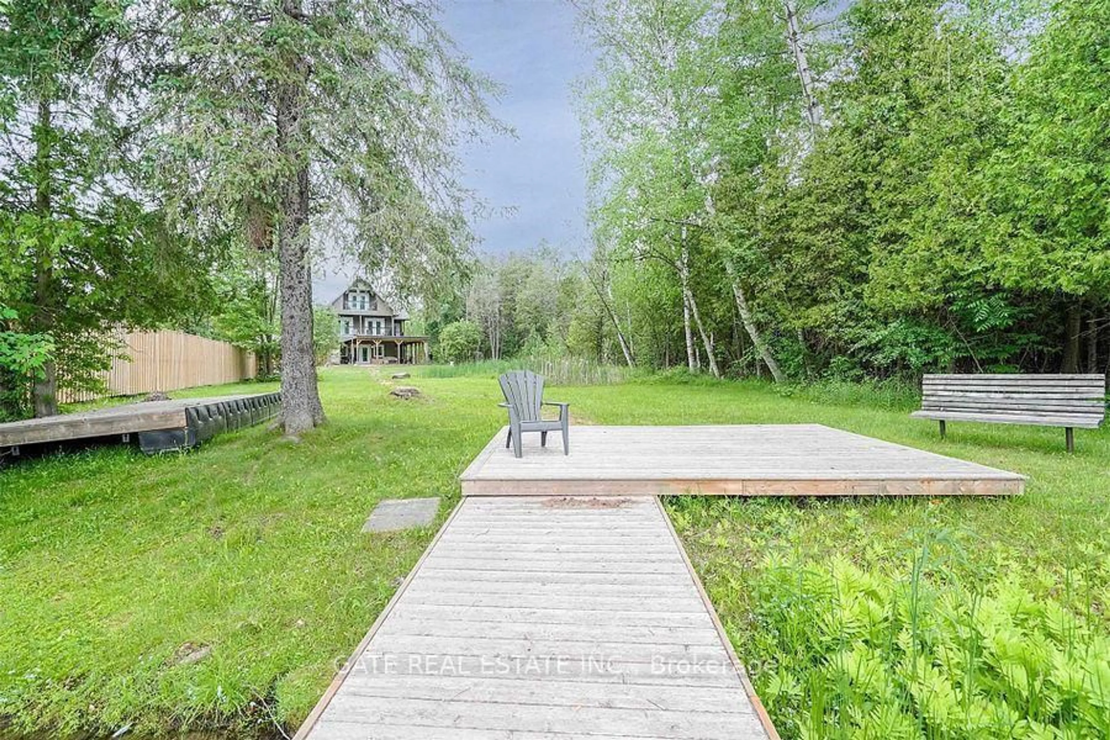 Patio, forest/trees view for 44 Bass Lake Rd, Trent Lakes Ontario K0M 1A0