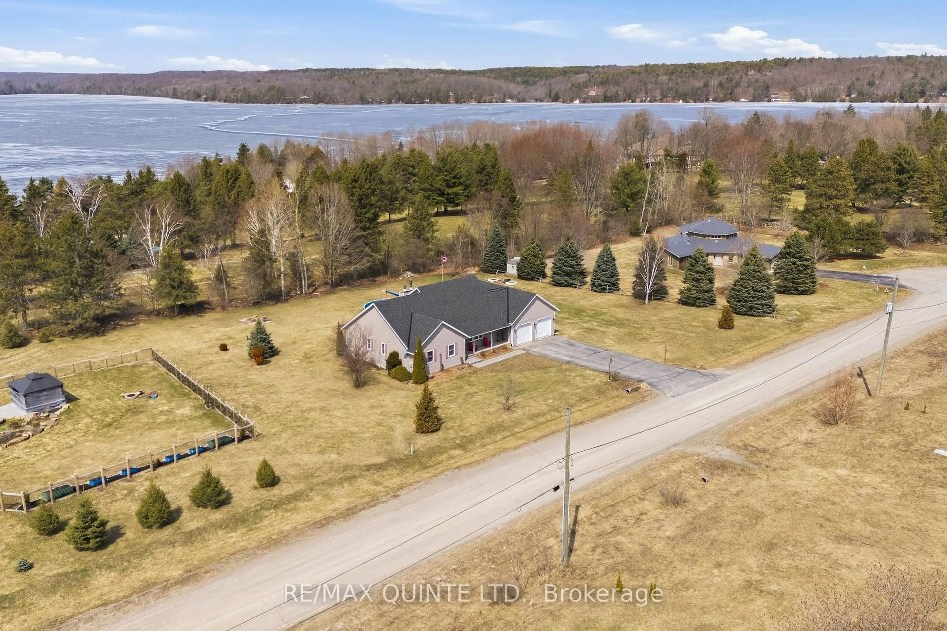 A pic from outside/outdoor area/front of a property/back of a property/a pic from drone, water/lake/river/ocean view for 19 St Andrews Lane Dr, Rideau Lakes Ontario K0G 1X0