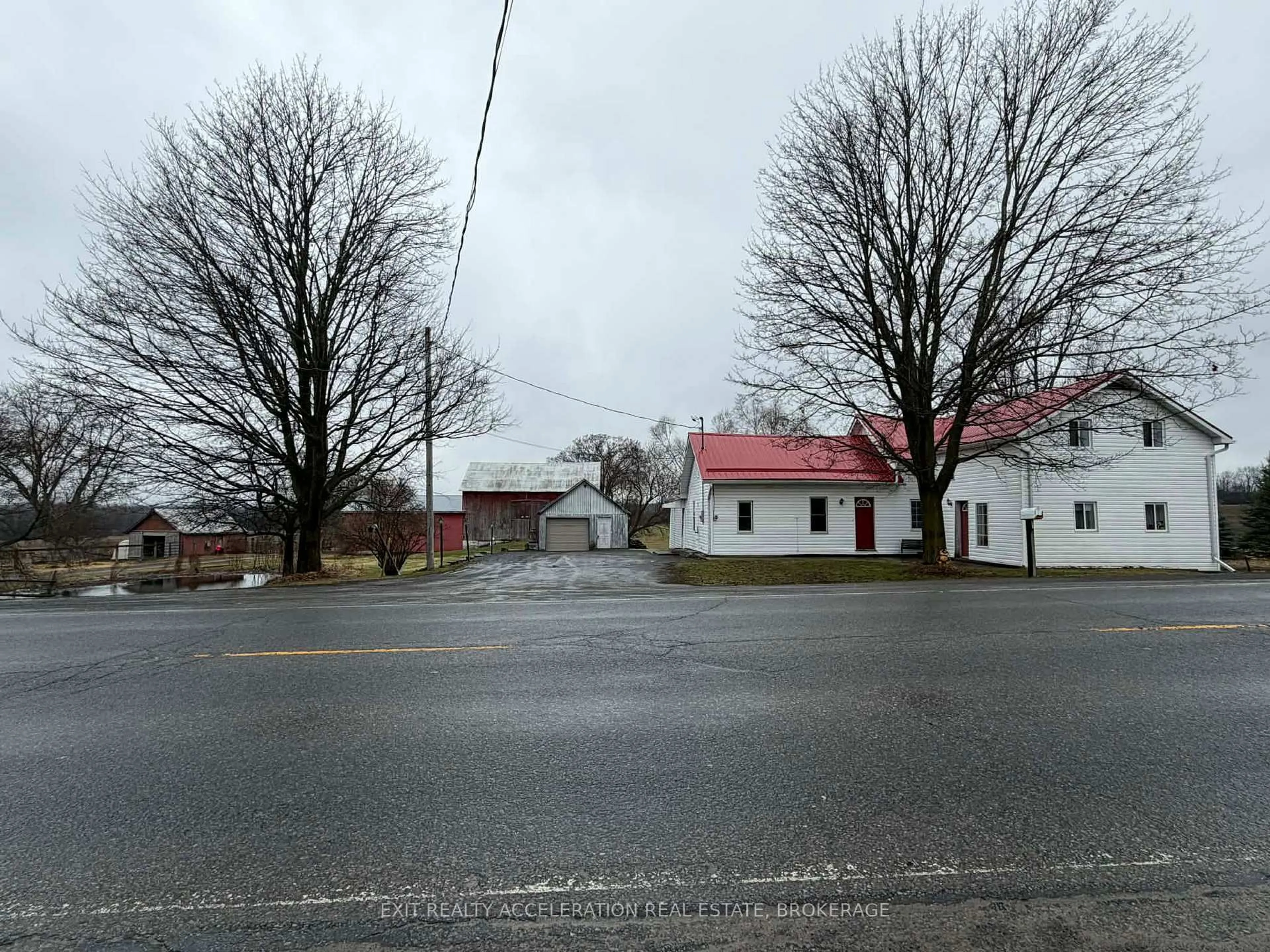 A pic from outside/outdoor area/front of a property/back of a property/a pic from drone, street for 2580 County Road 41, Greater Napanee Ontario K0K 2W0