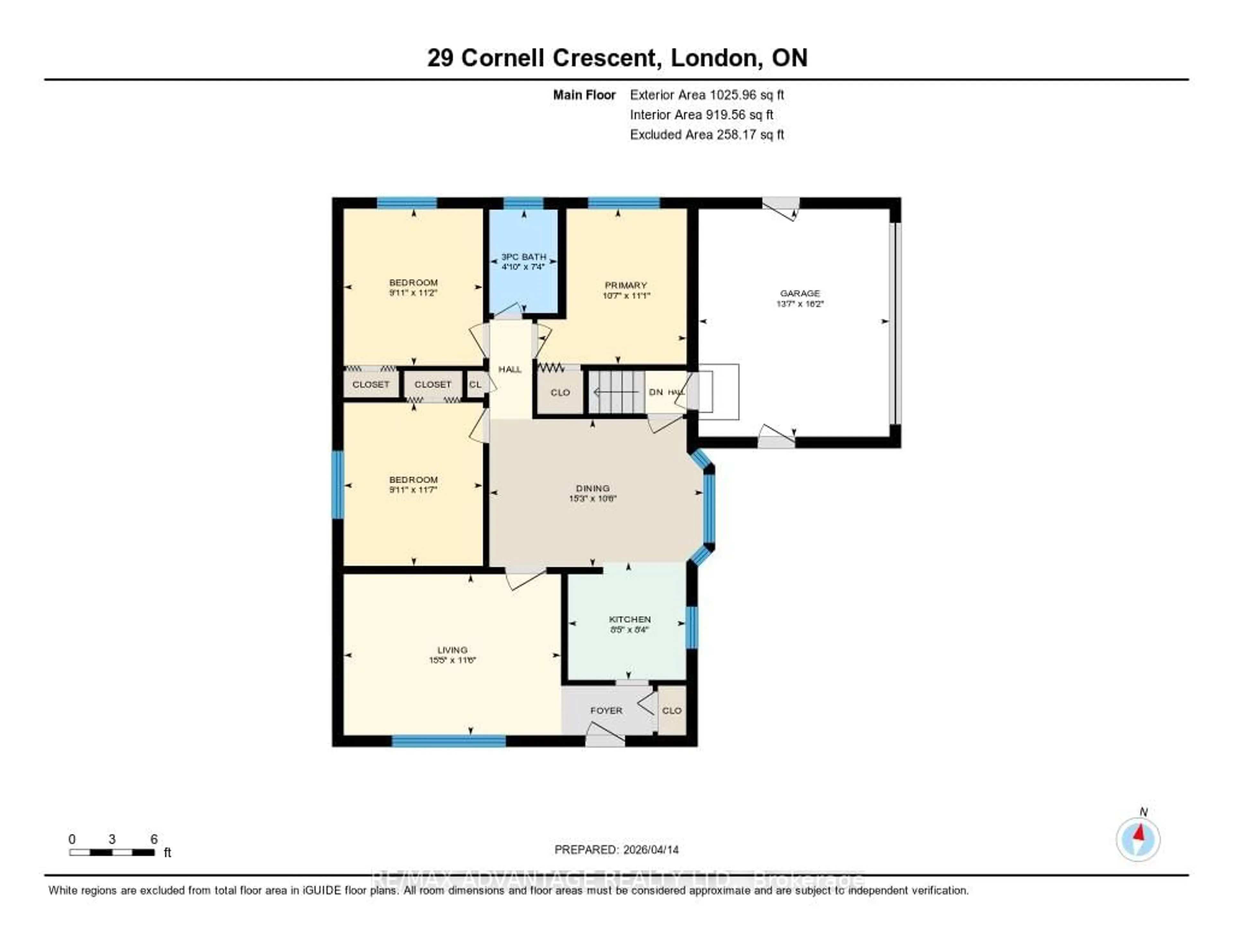 Floor plan for 29 Cornell Cres, London East Ontario N5V 1N2