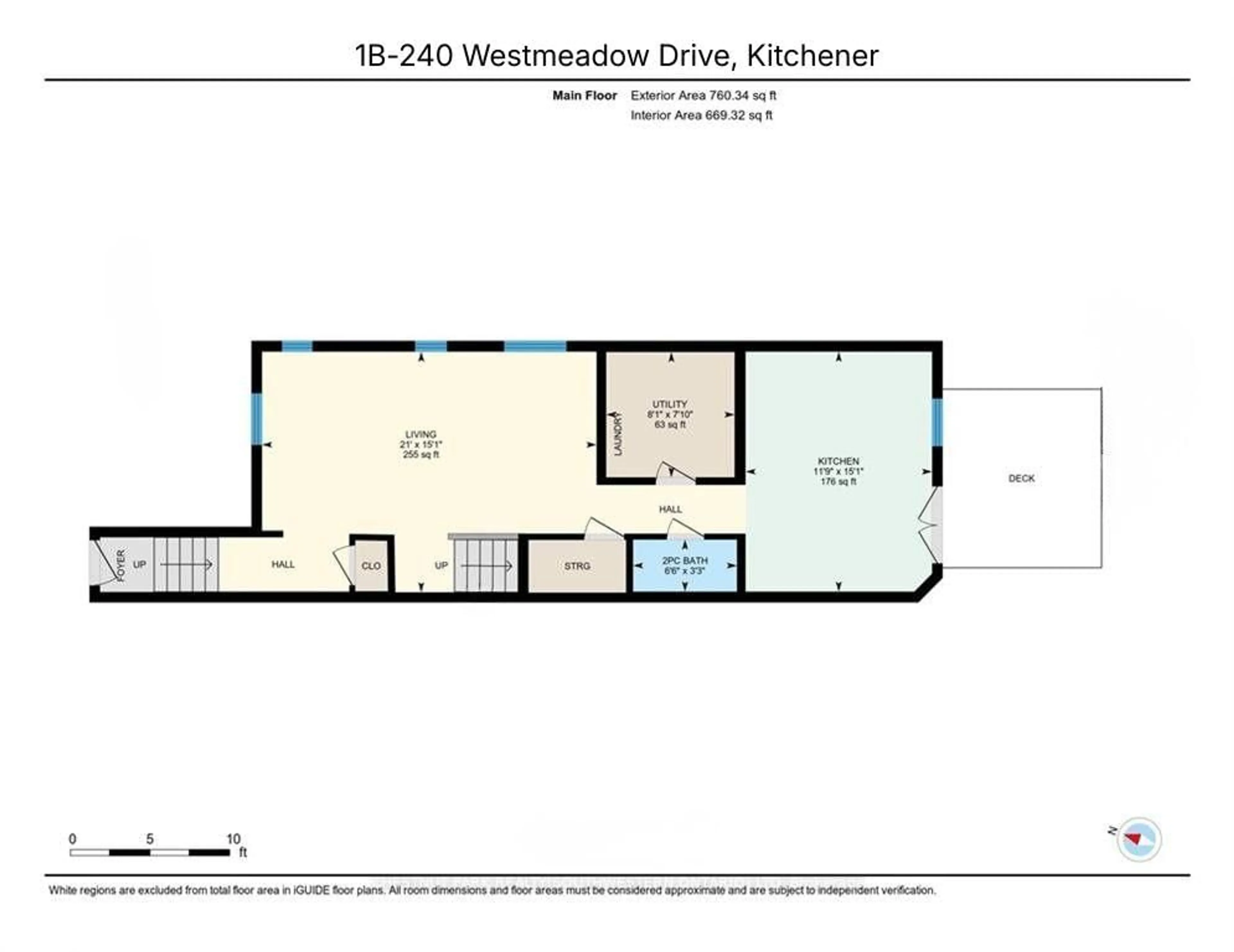 Floor plan for 240 Westmeadow Dr #1B, Kitchener Ontario N2N 0A1