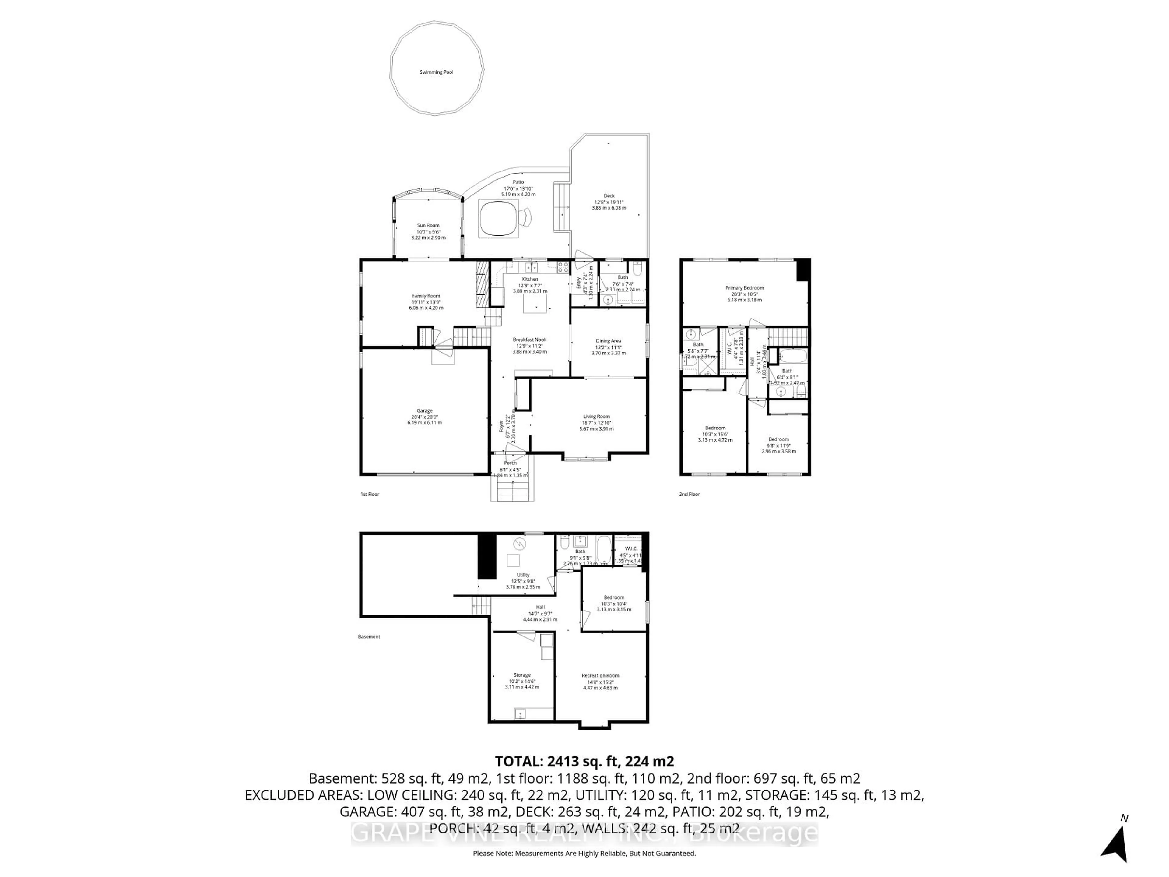 Floor plan for 83 Nanook Cres, Ottawa Ontario K2L 2B2