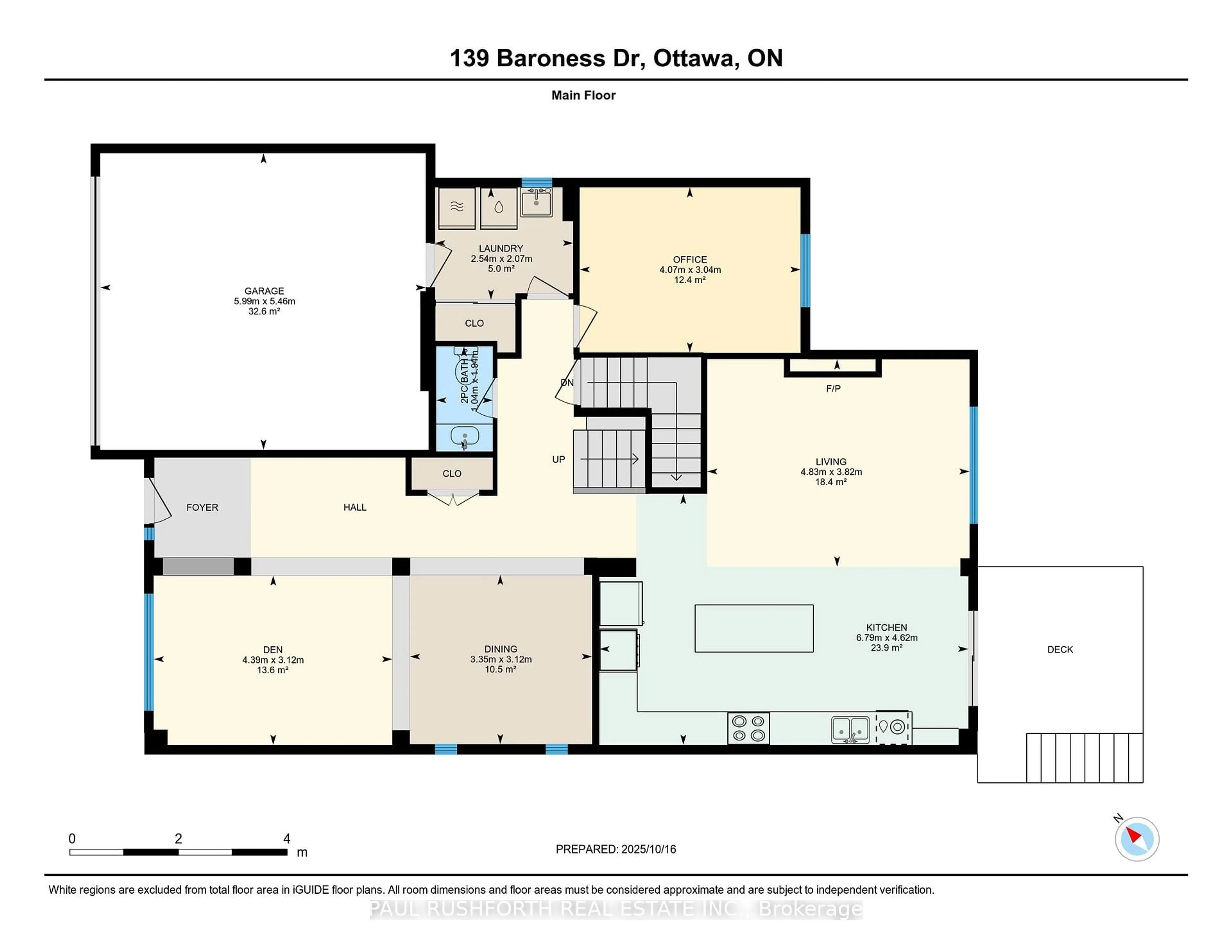 Floor plan for 139 Baroness Dr, Ottawa Ontario K2G 6Z2