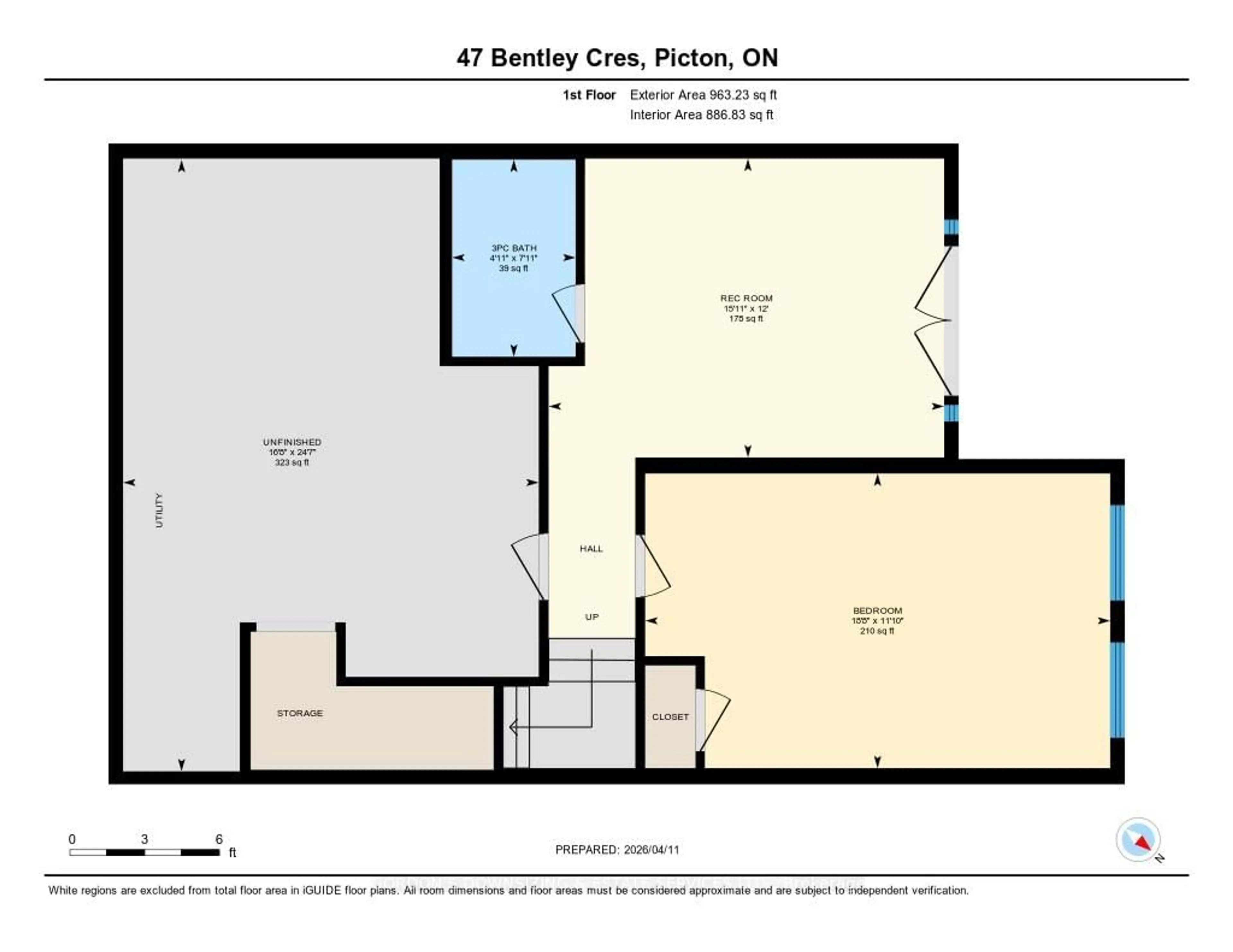 Floor plan for 47 Bentley Cres, Prince Edward County Ontario K0K 2T0