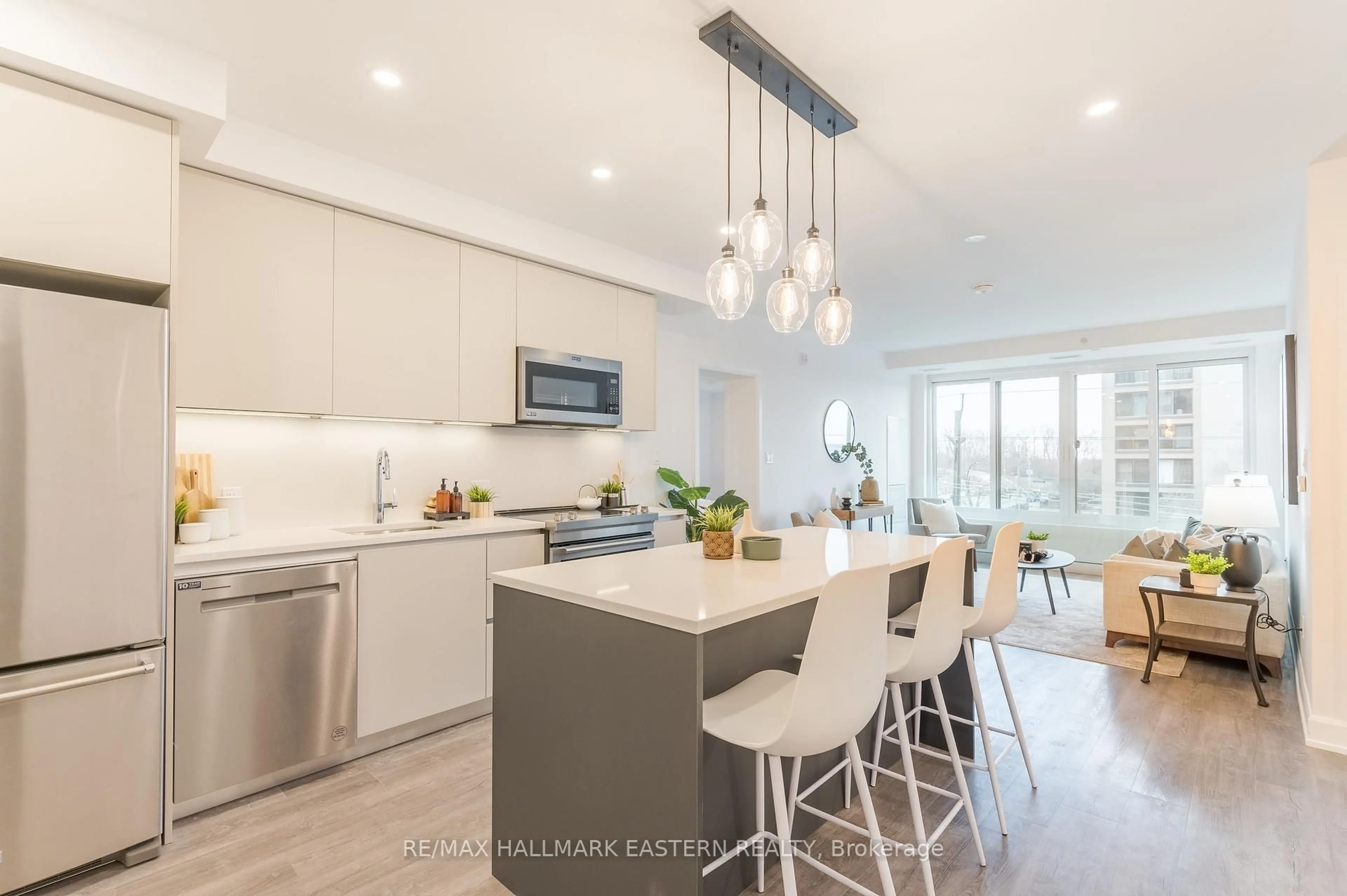 Open concept kitchen, unknown for 195 Hunter St #505, Peterborough Ontario K9H 0K6