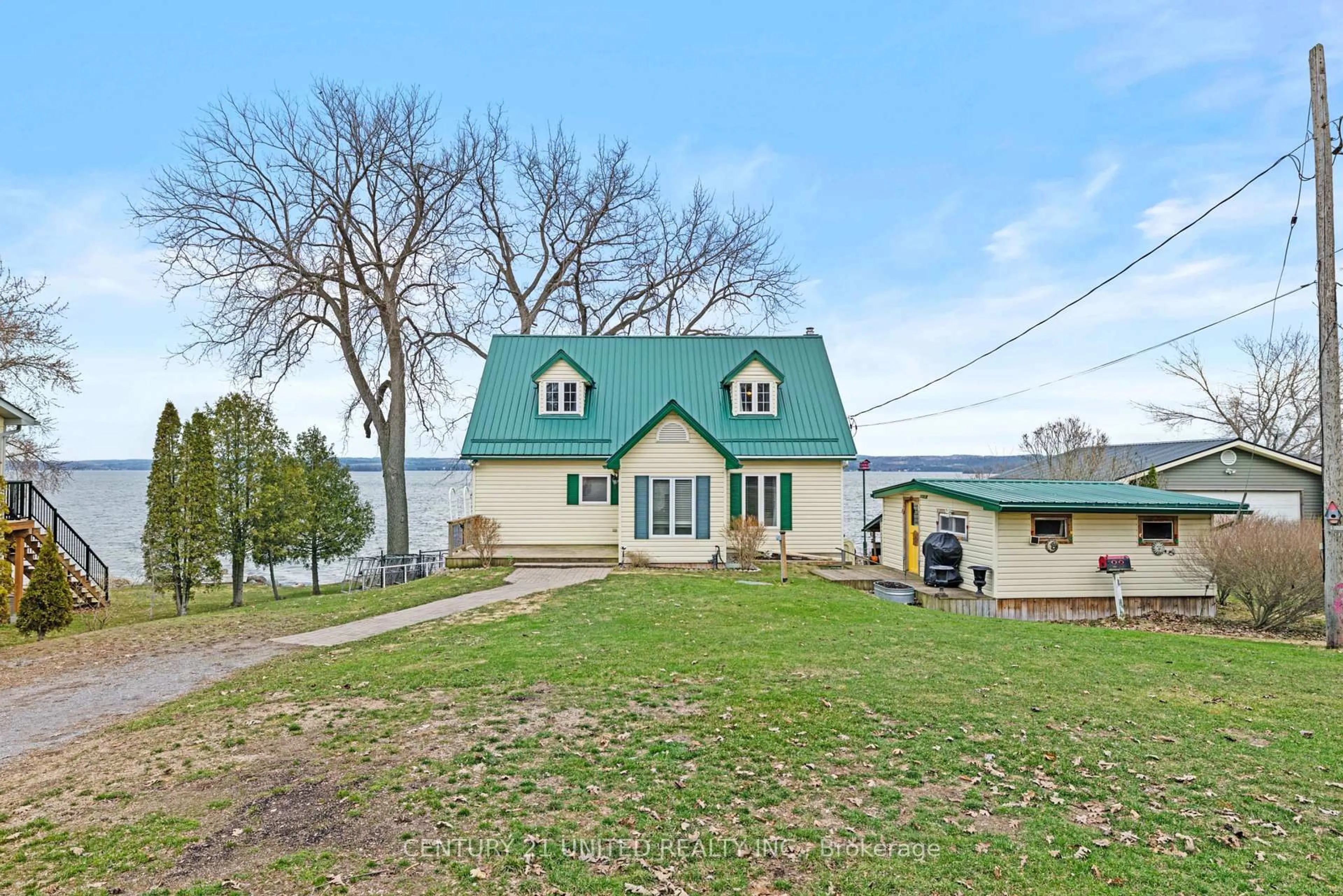 A pic from outside/outdoor area/front of a property/back of a property/a pic from drone, water/lake/river/ocean view for 40 Ivey Lane, Otonabee-South Monaghan Ontario K0L 2G0