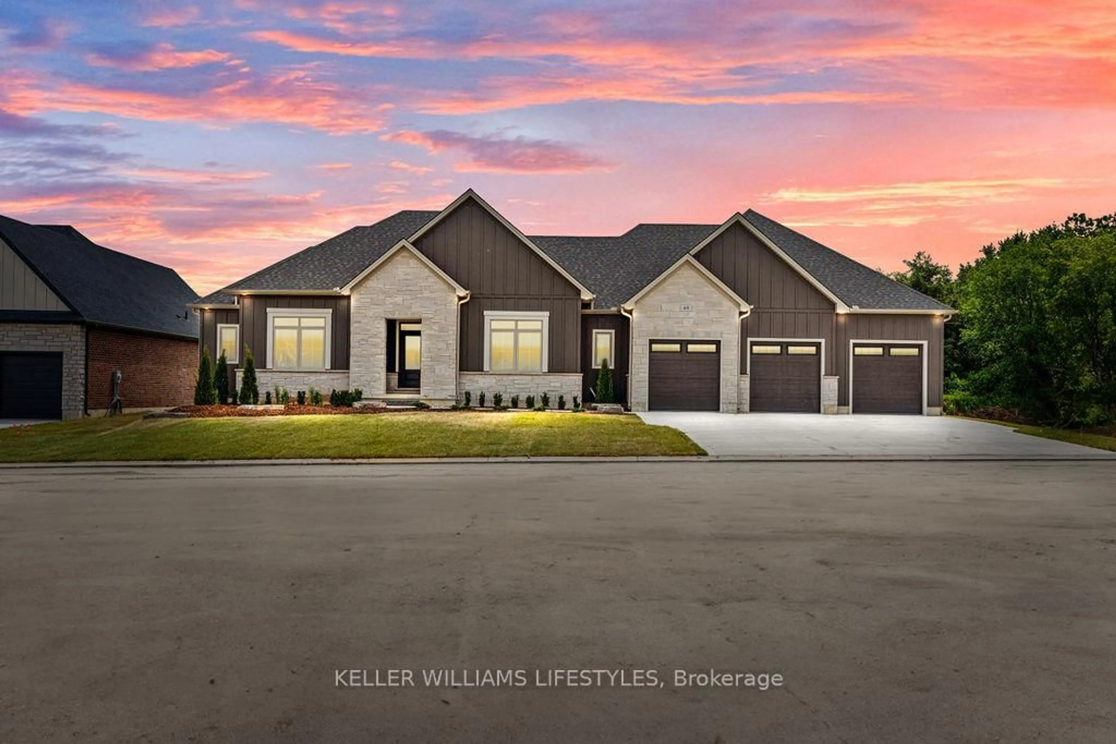 Home with brick exterior material, street for 52 EAST GLEN Dr, Lambton Shores Ontario N0M 1B0