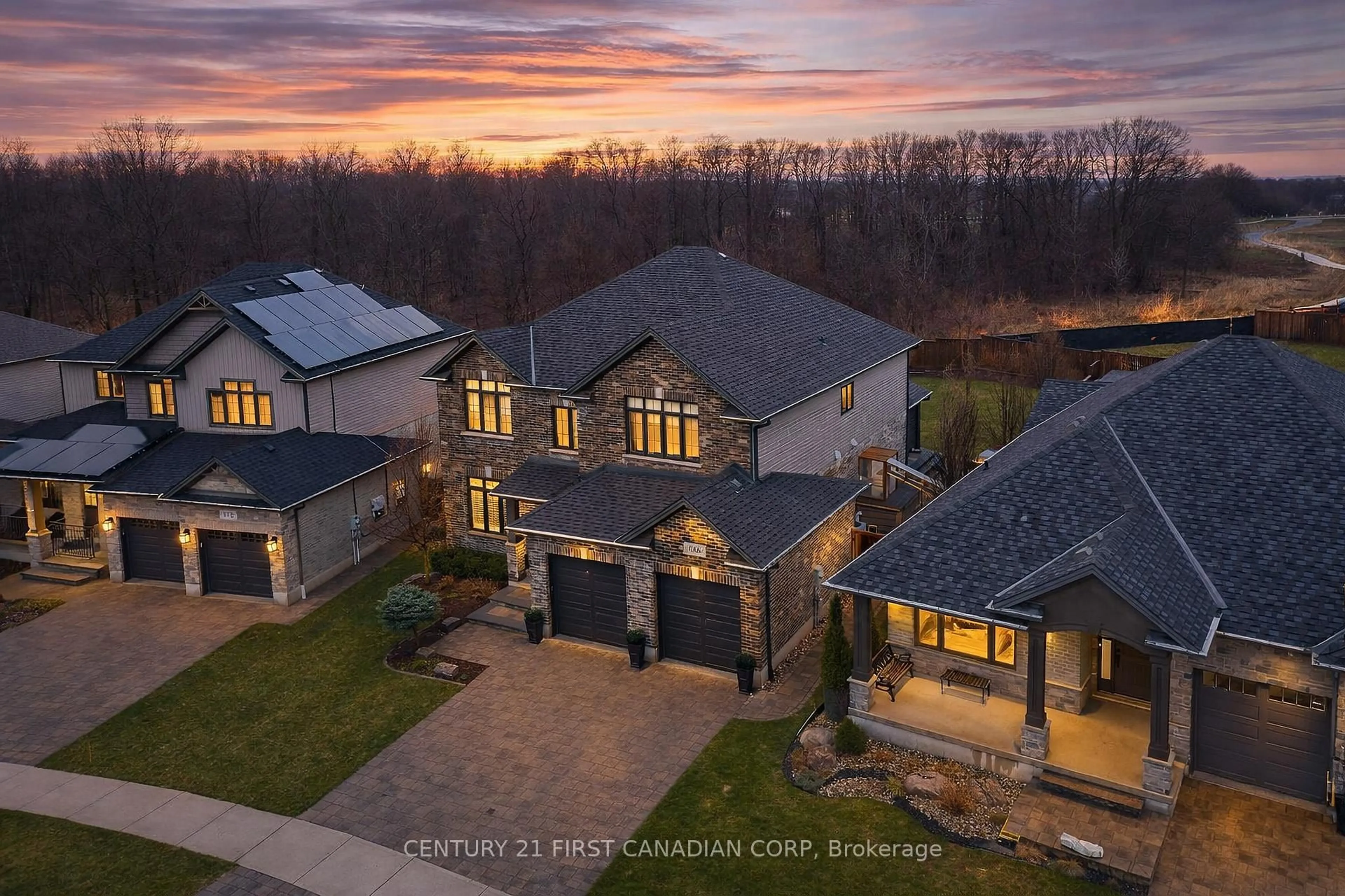 A pic from outside/outdoor area/front of a property/back of a property/a pic from drone, unknown for 1066 Riverbend Rd, London South Ontario N6K 4Z3