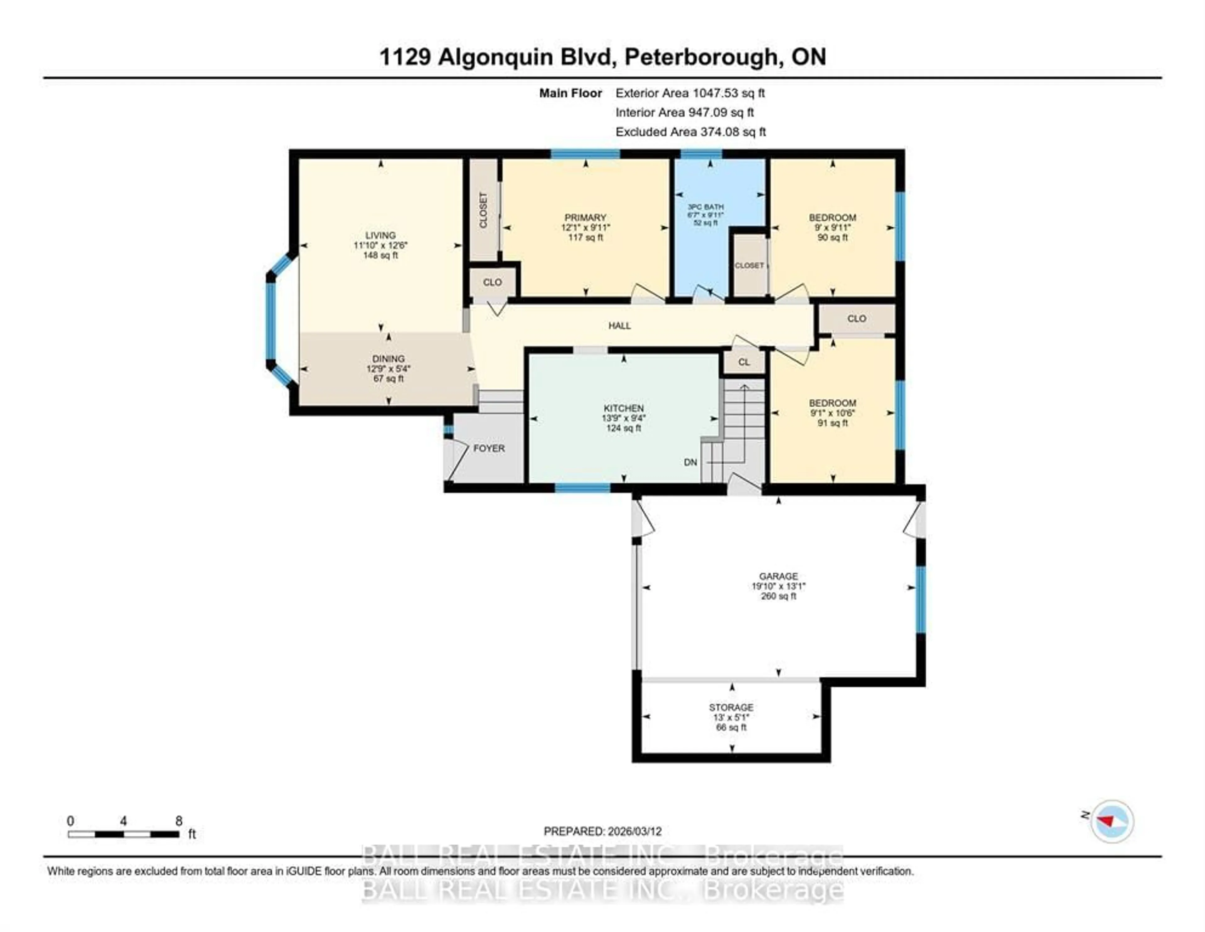 Floor plan for 1129 Algonquin Blvd, Peterborough Ontario K9H 6N1