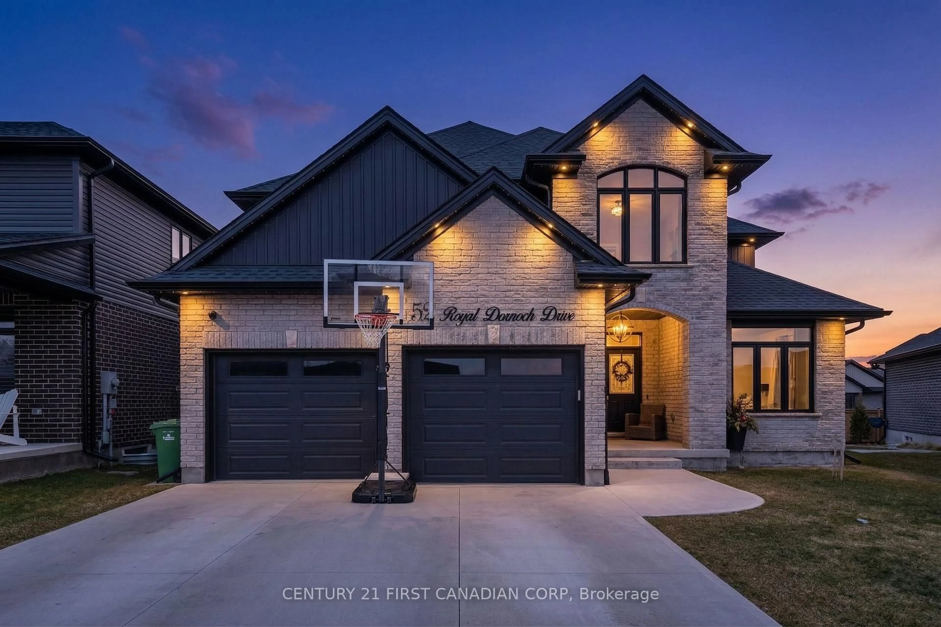 Home with brick exterior material, street for 52 Royal Dornoch Dr, St. Thomas Ontario N5R 0K3