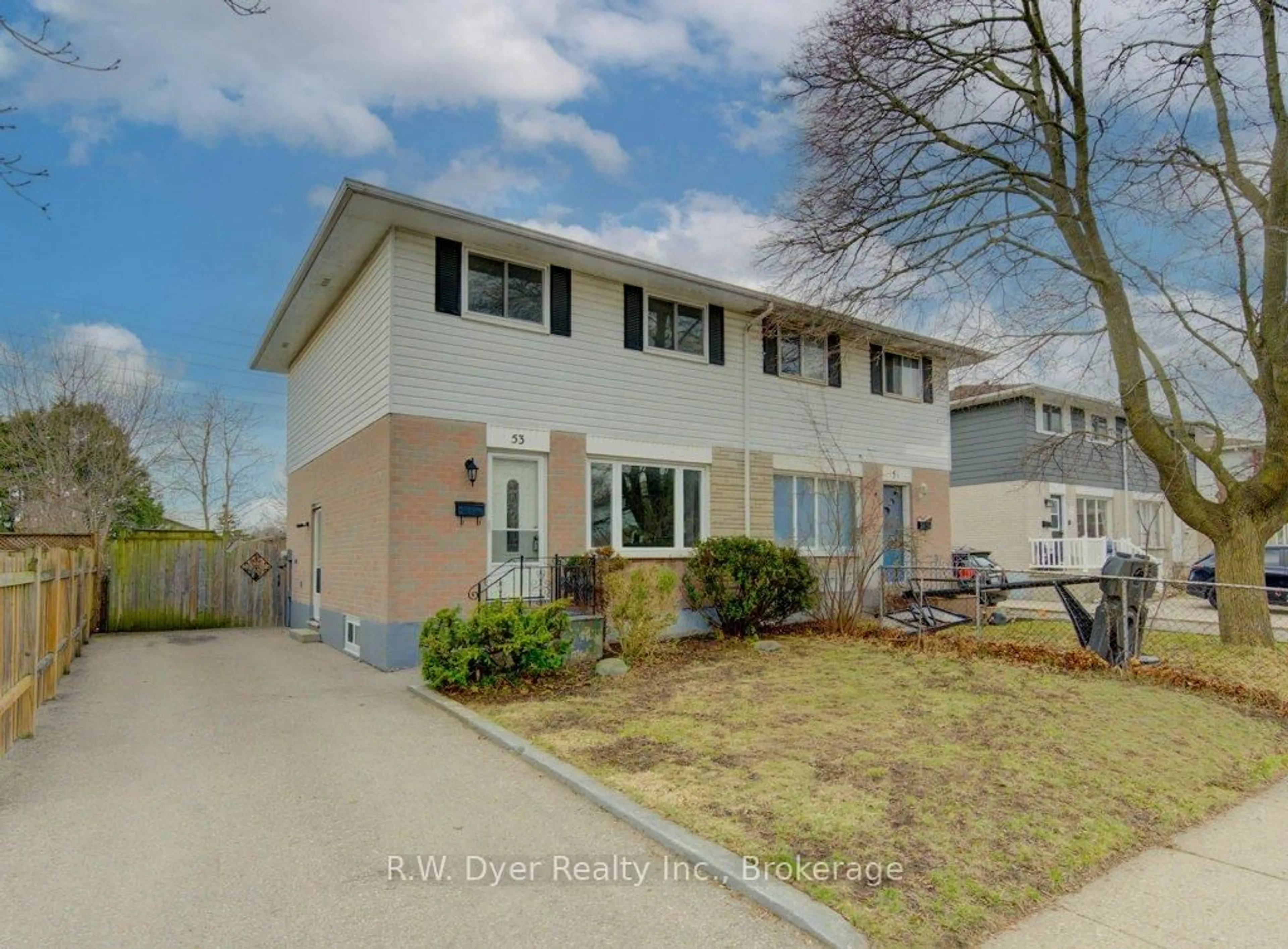 Home with vinyl exterior material, street for 53 Winter Ave, Cambridge Ontario N1R 5Z7