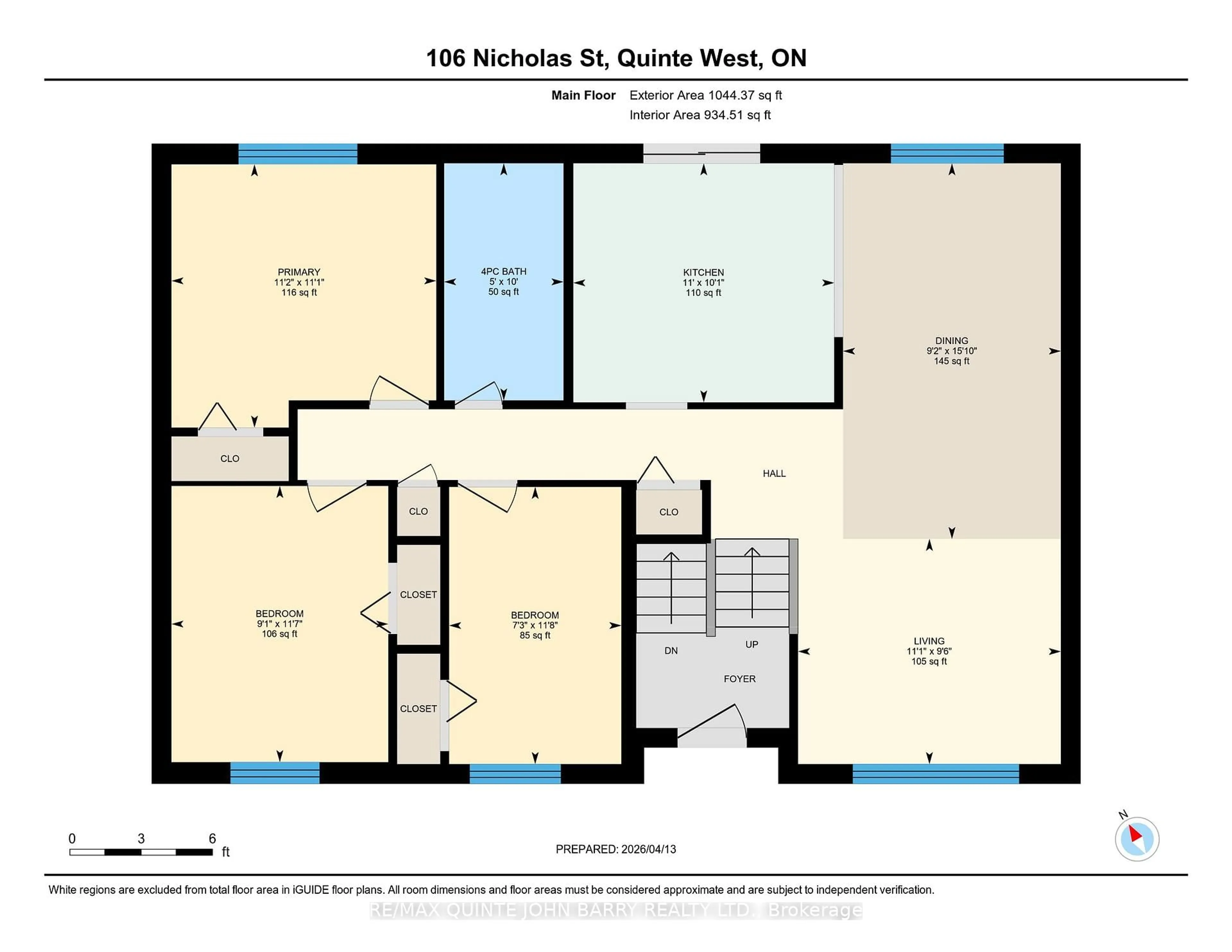 Floor plan for 106 Nicholas St, Quinte West Ontario K8V 6B2