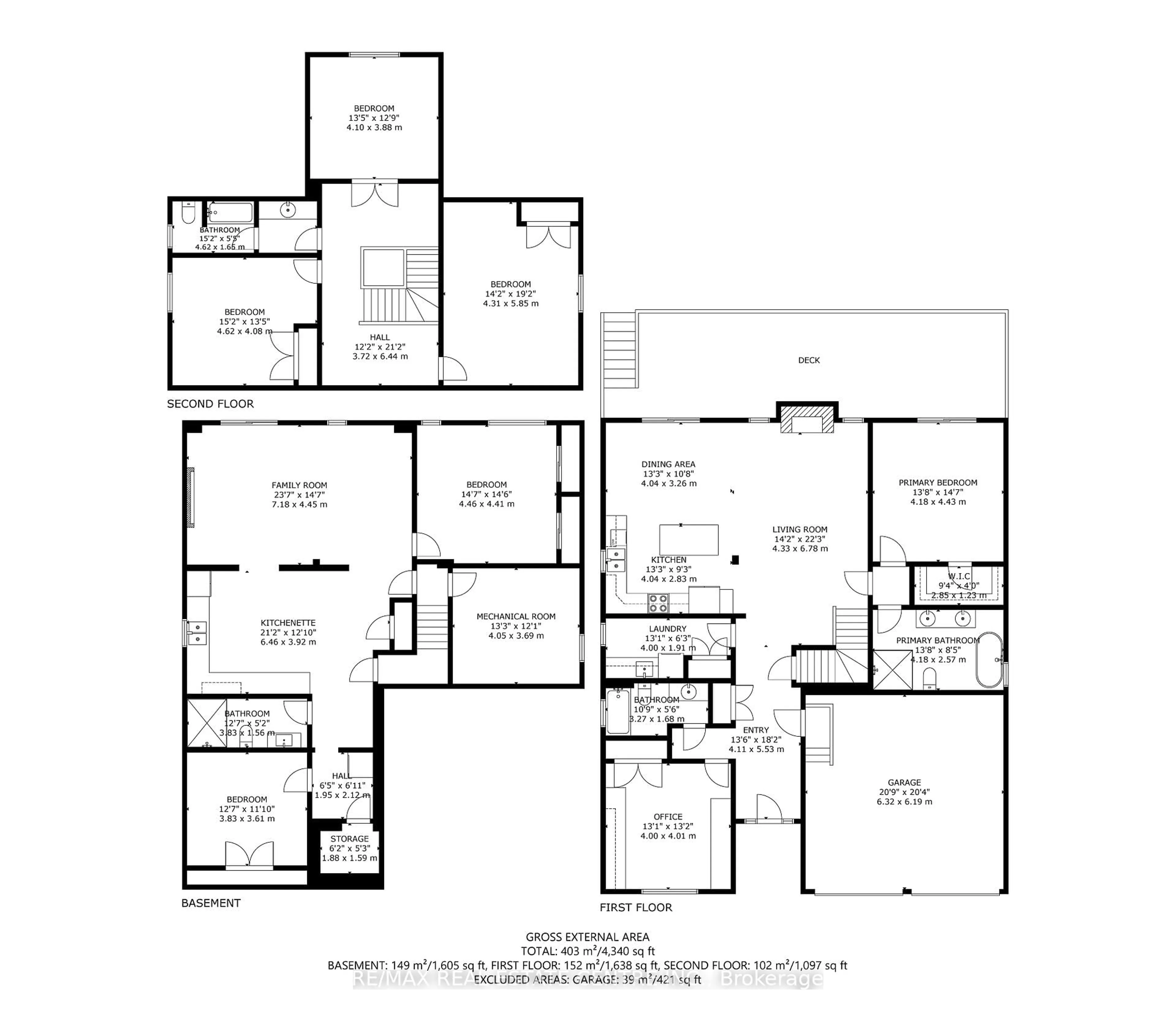 Floor plan for 219 Walker St, Cambridge Ontario N3C 2C4